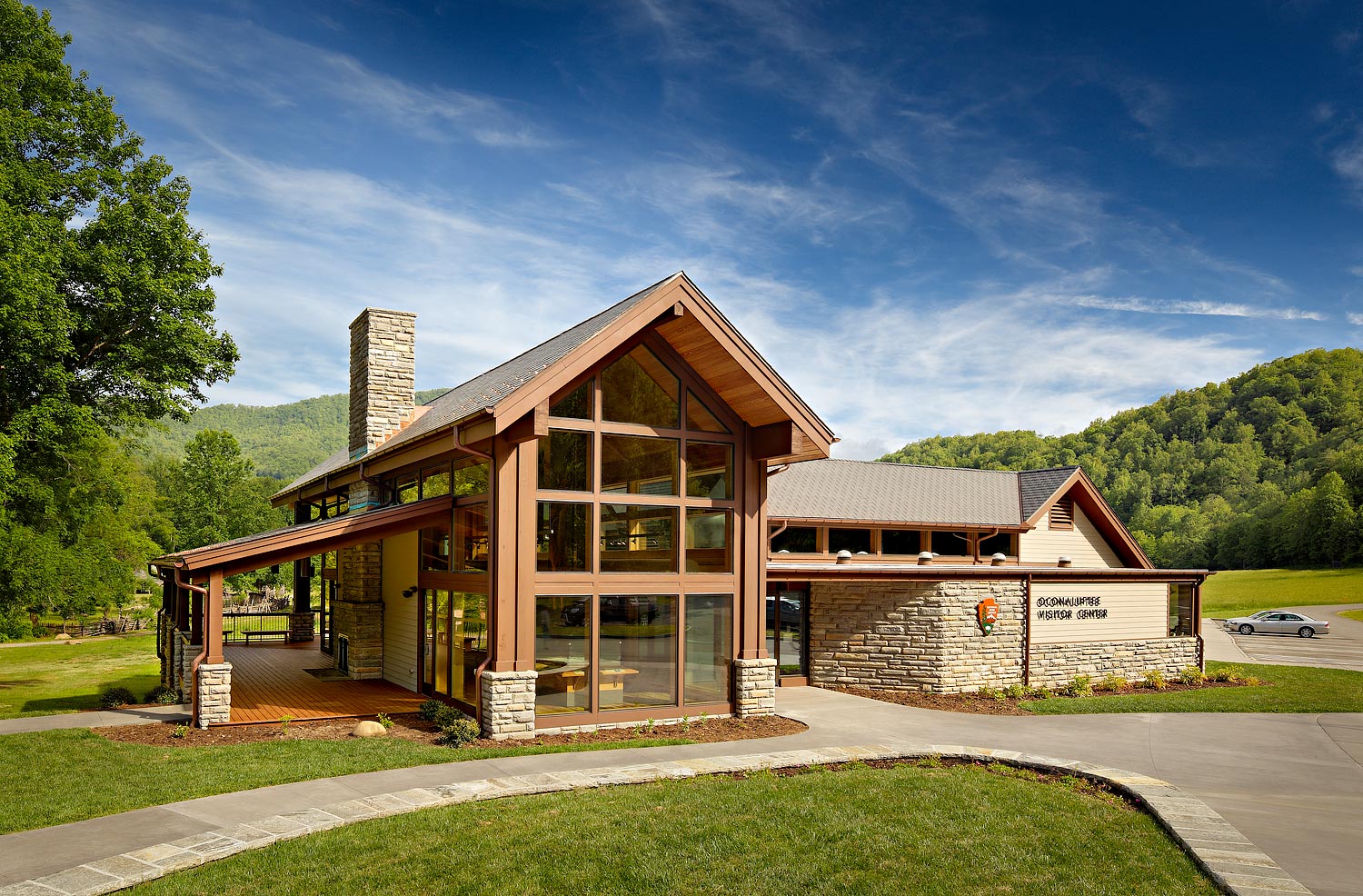 Oconaluftee Visitor Center, North Carolina, Trotter and Associates, Architect