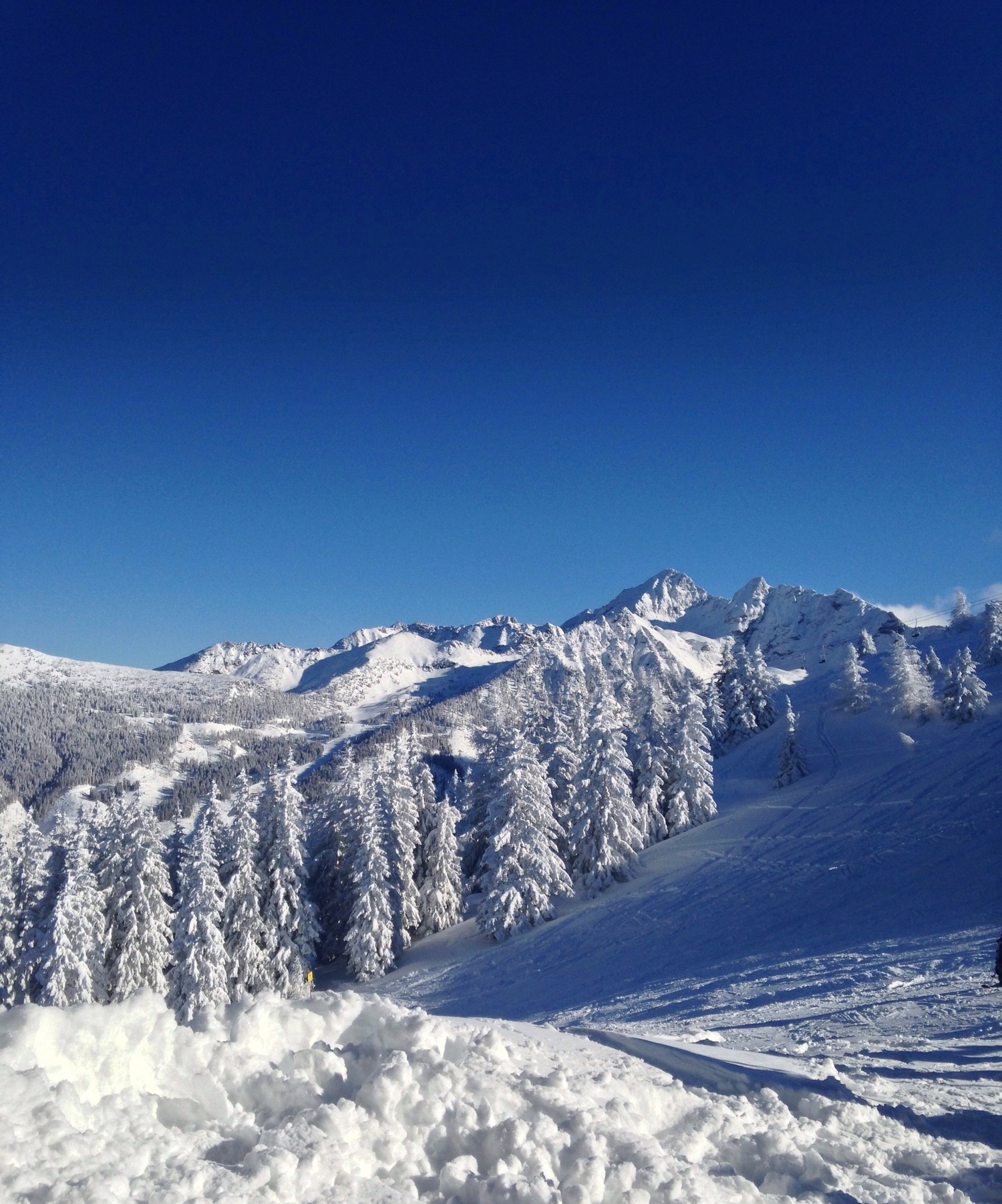 This is the view from the top of the Planai, which is roughly 2 000 meters up the mountain. One of the perks of the slope is the 400+ free wifi spots, making instagram while skiing a joy.