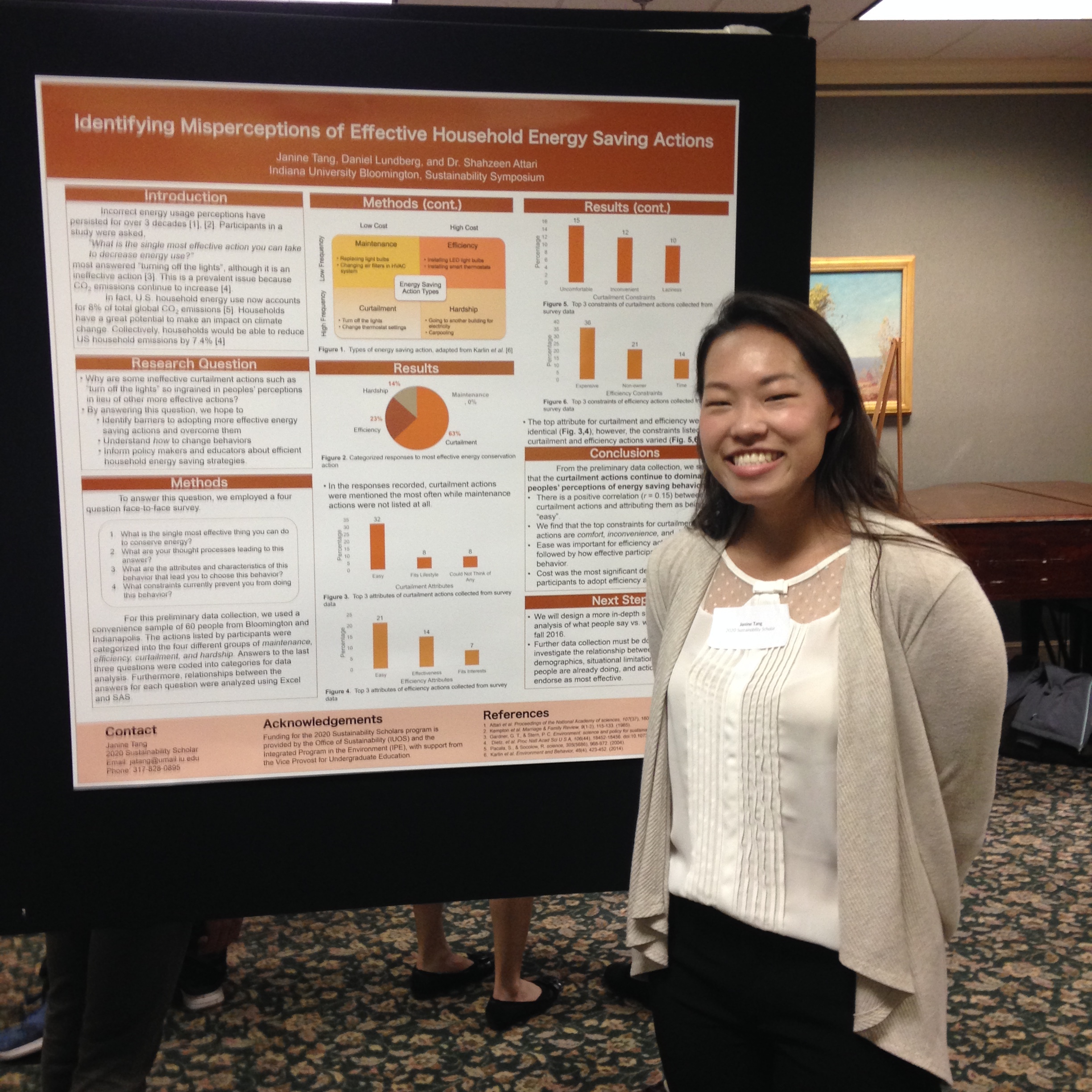 Janine presenting her poster in 2015