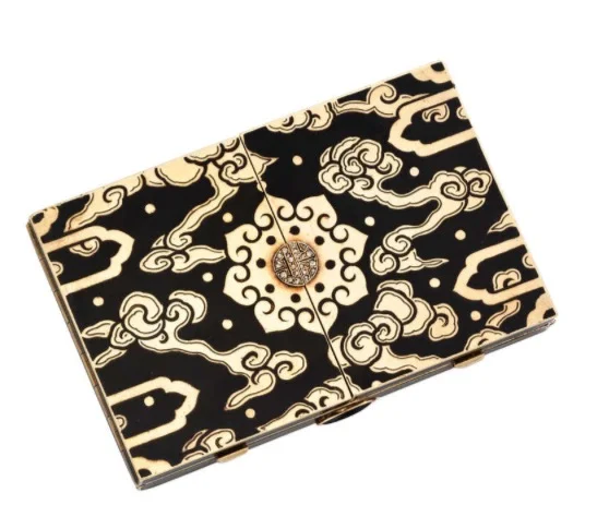 Art Deco enameled and diamond curio box