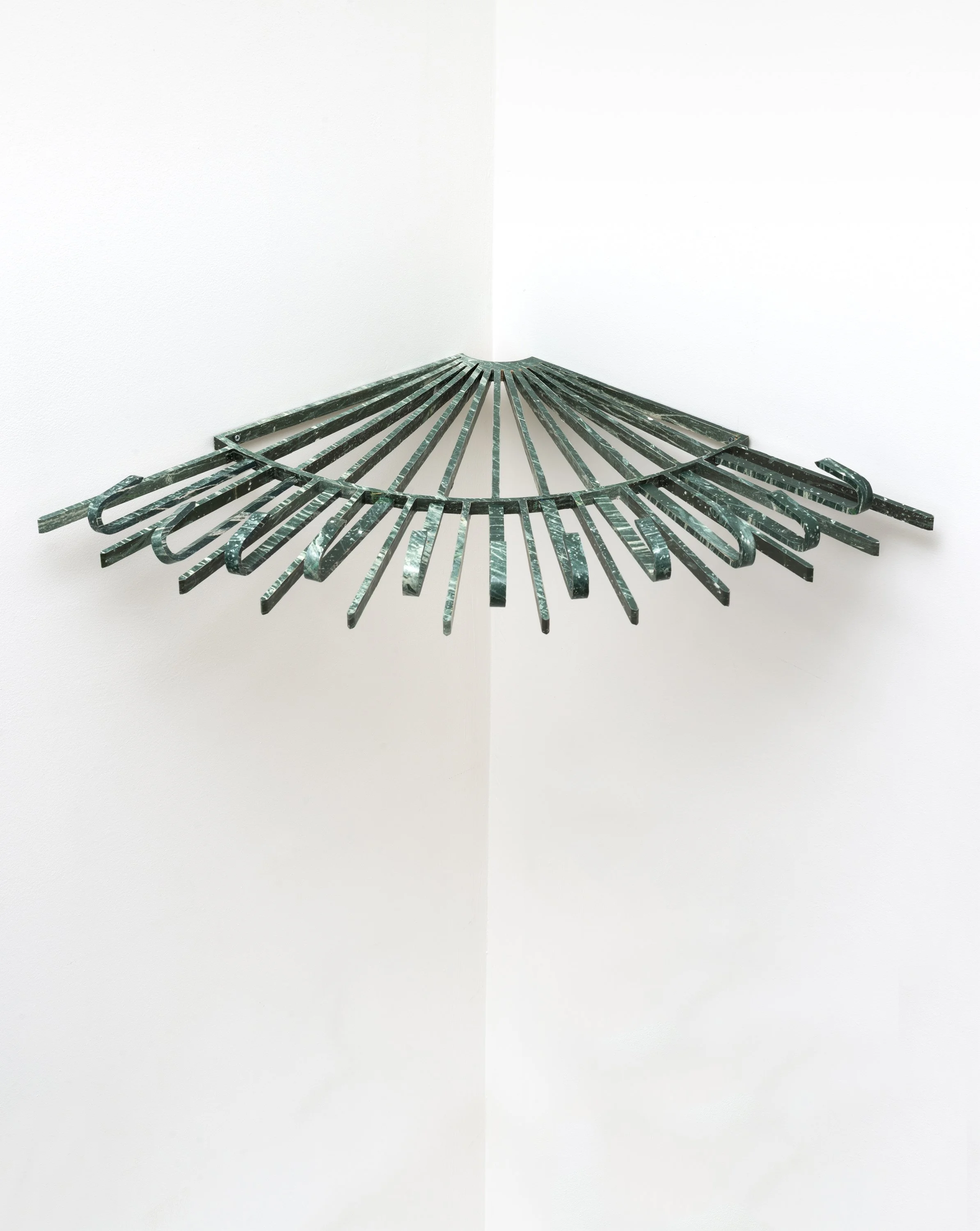  Marbled Obstruction, 2025 UV curable ink on plywood and vinyl 24 x 1 x 24 inches 