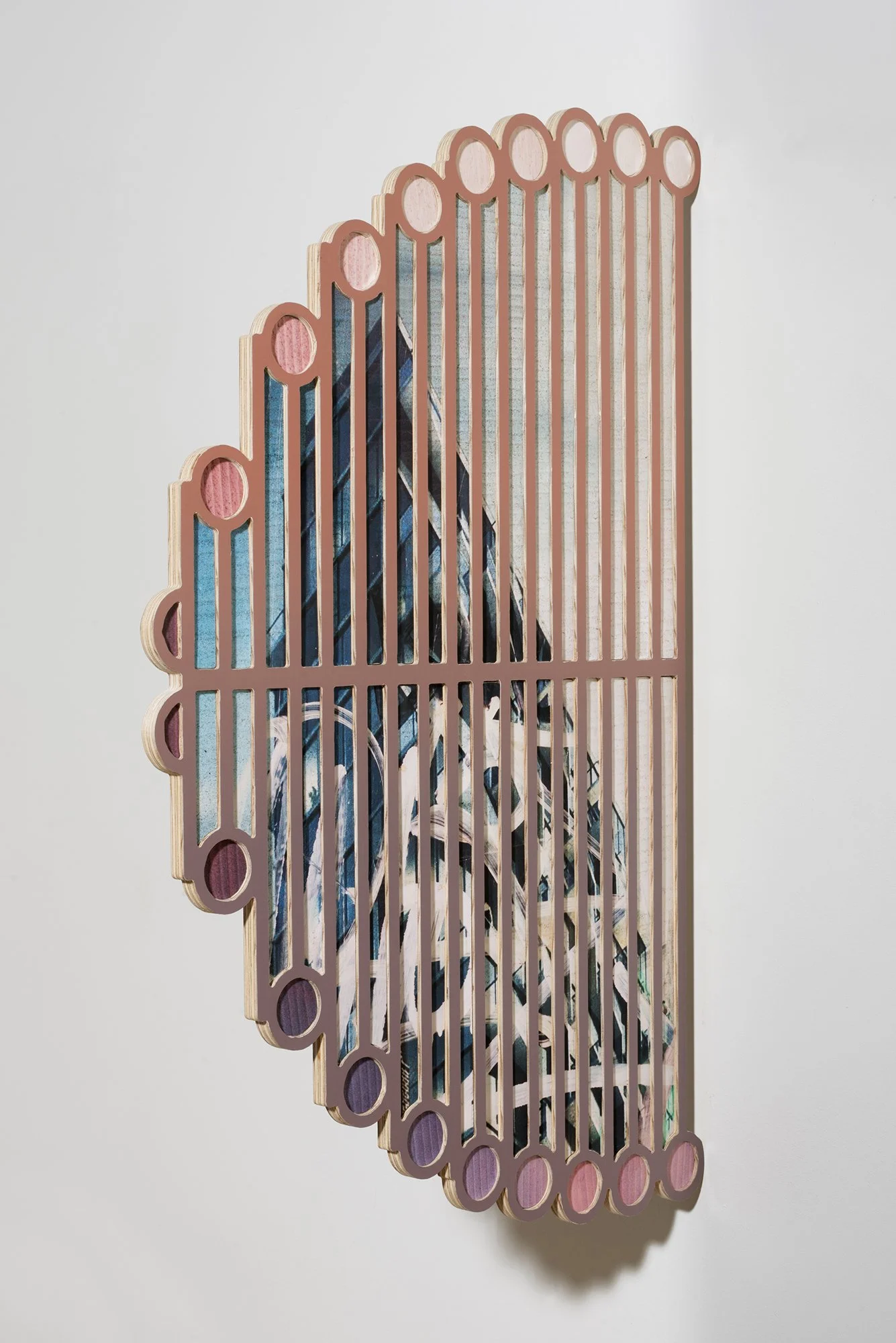  Orbit, 2025 UV curable ink on plywood, archival pigment prints 34 x 1 x 22 inches 