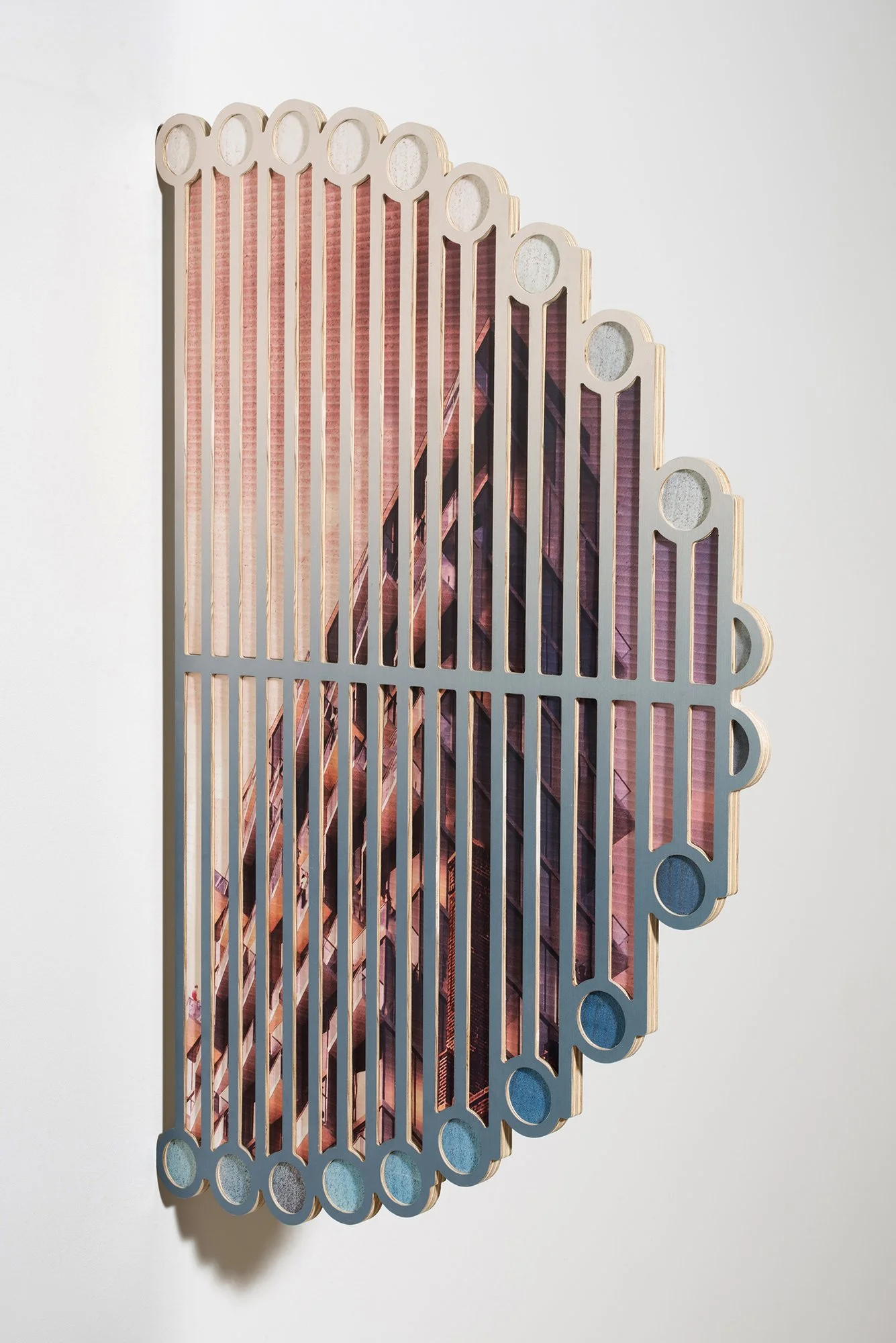  Orbit, 2025 UV curable ink on plywood, archival pigment prints 34 x 1 x 22 inches 