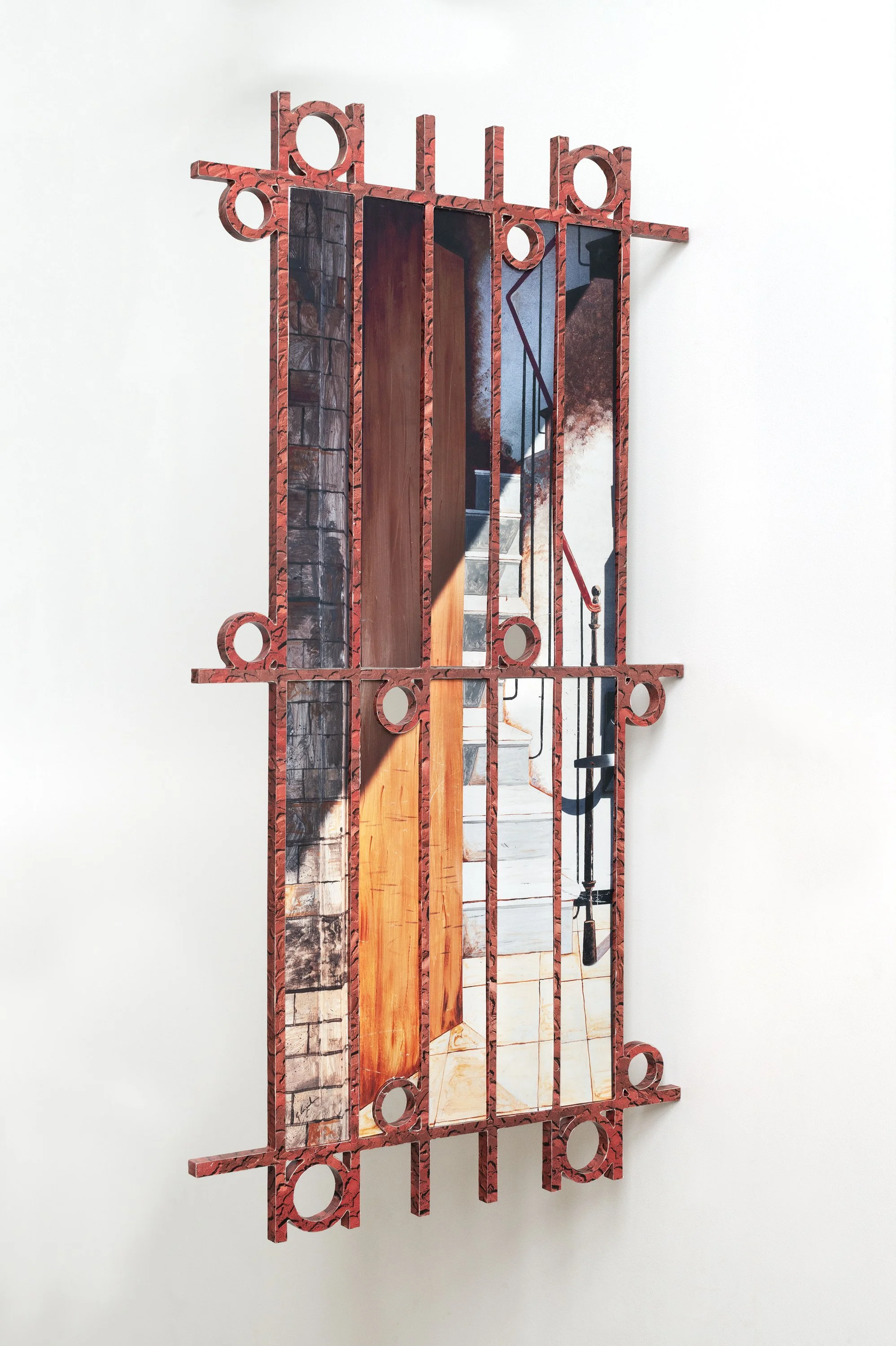  Jamb, 2025 UV curable ink on plywood, pigment prints 36 x 1 x 19 inches 