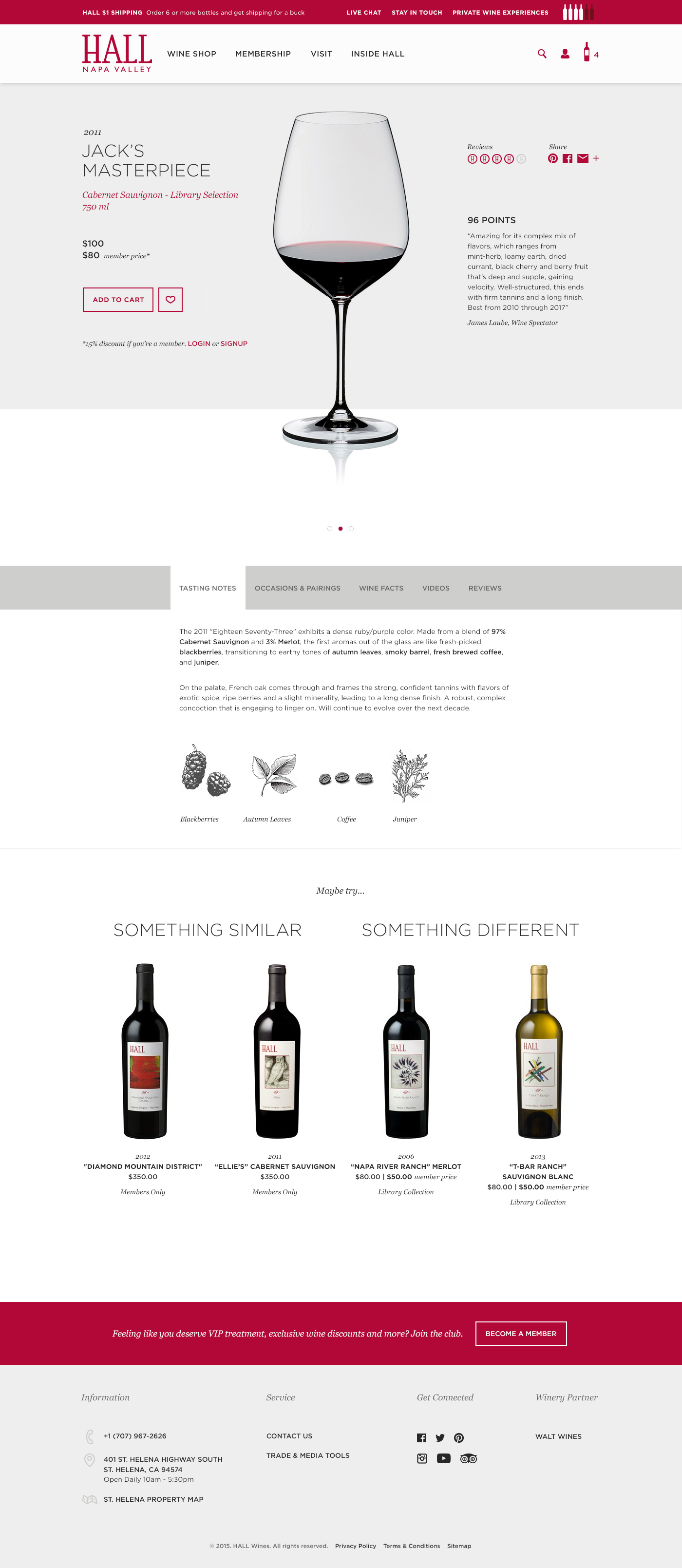 Each wine is shown in a glass so the wine buyer can see the color of the vintage.