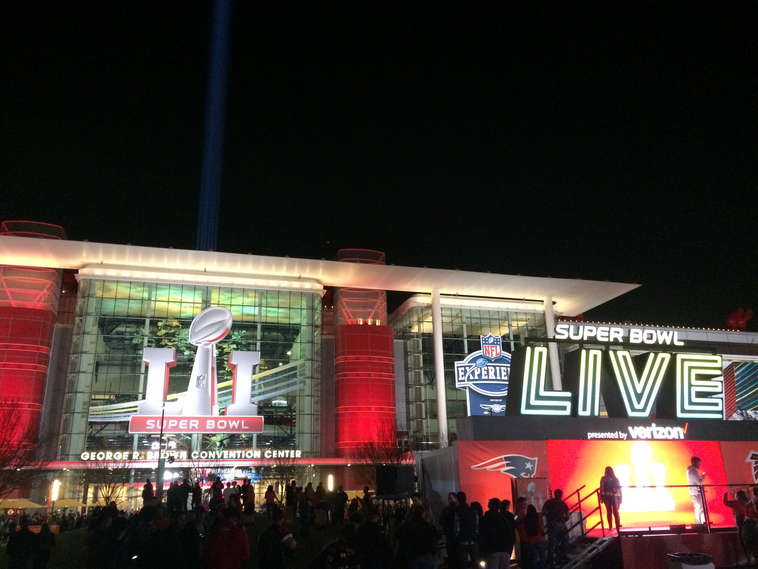 The Super Bowl LIVE! Experience is an interactive fan event taking place in front of the George R. Brown Convention Center the entire week leading up to Sunday's game. Photo by Jenn LaPlante