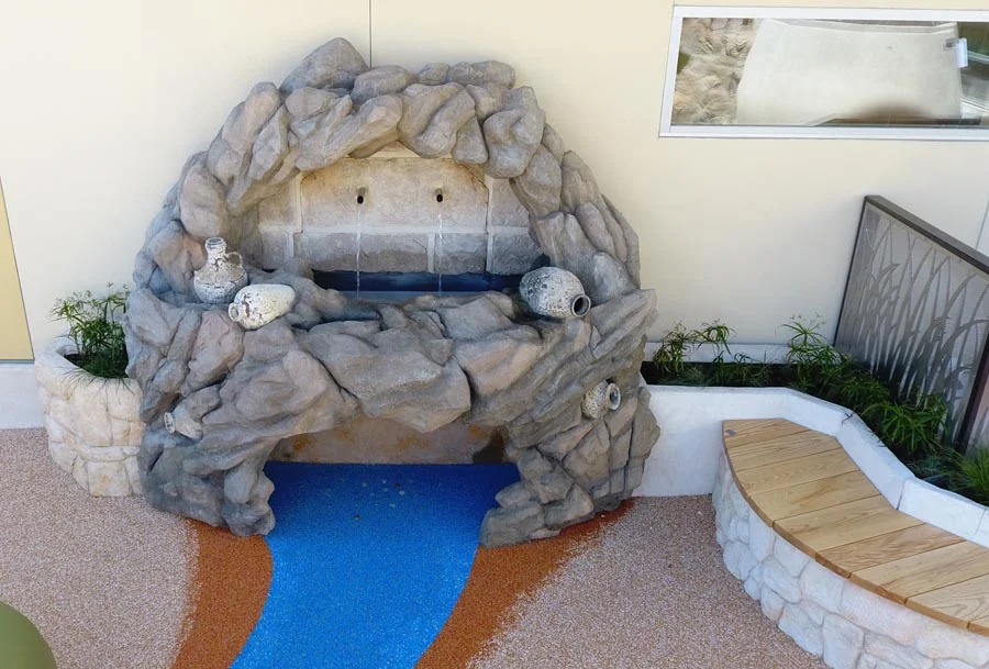 Water feature and cave