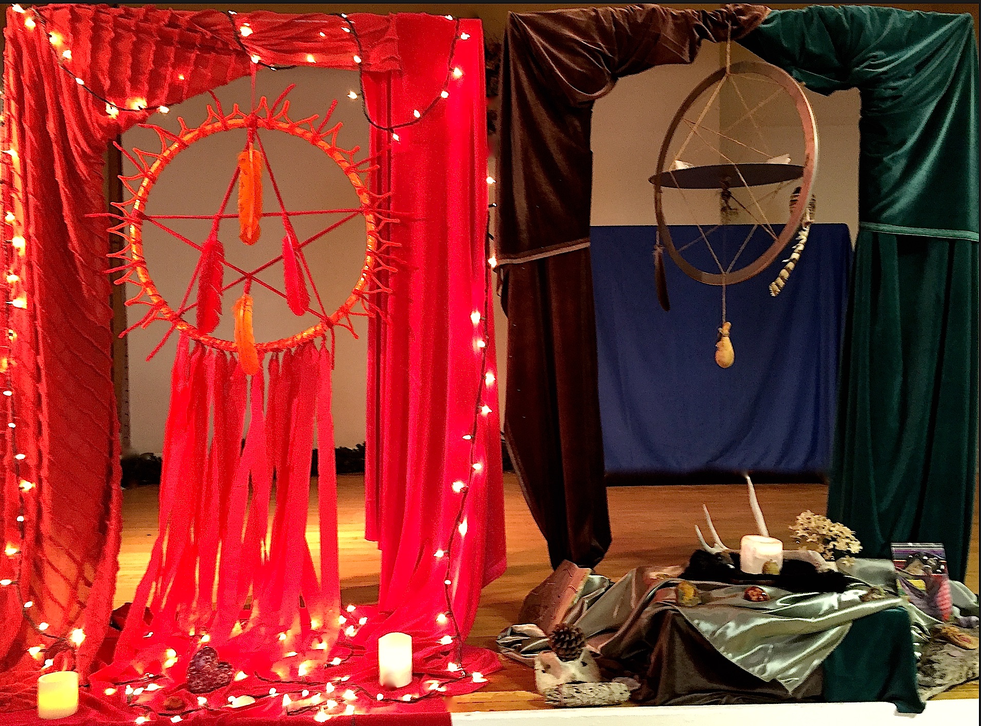 Fire Element by Heeraa and Earth Element by Jennifer Kurz-Skinner