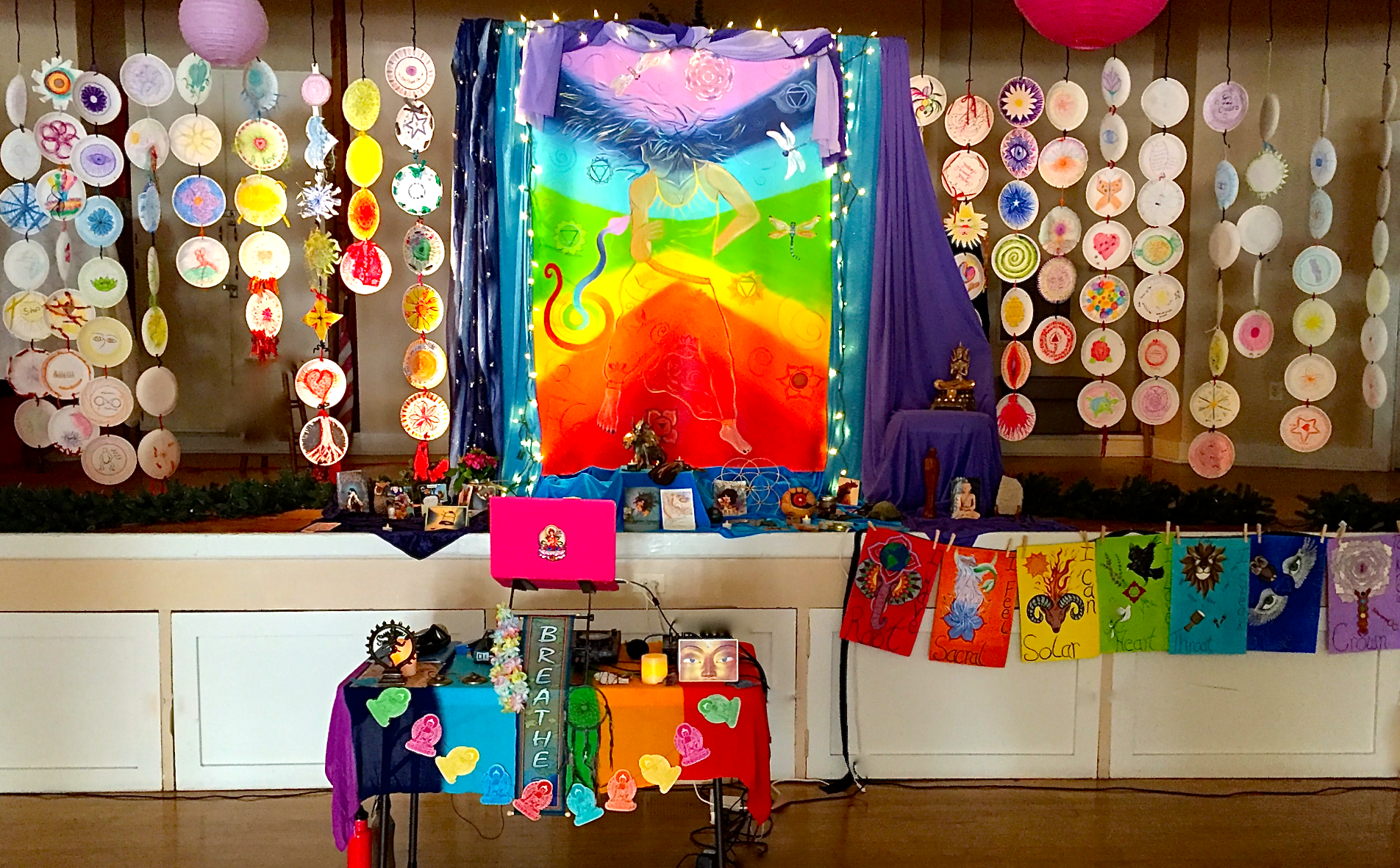 Final art installation and group art at the end of the workshop