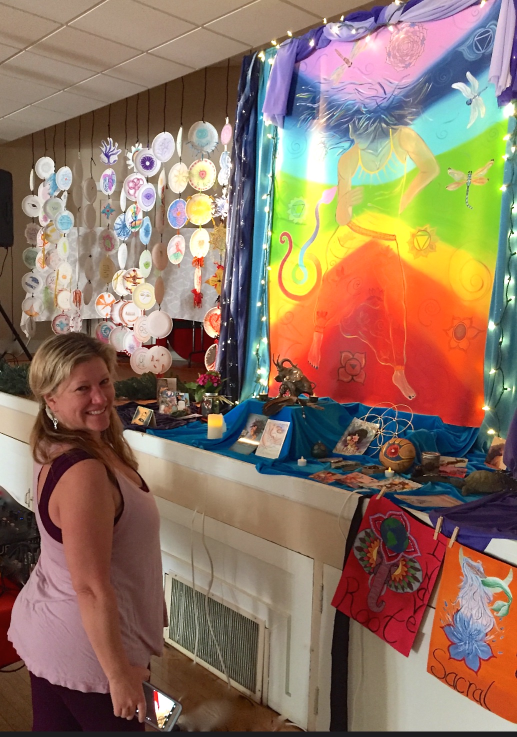 Debby with her gorgeous painting