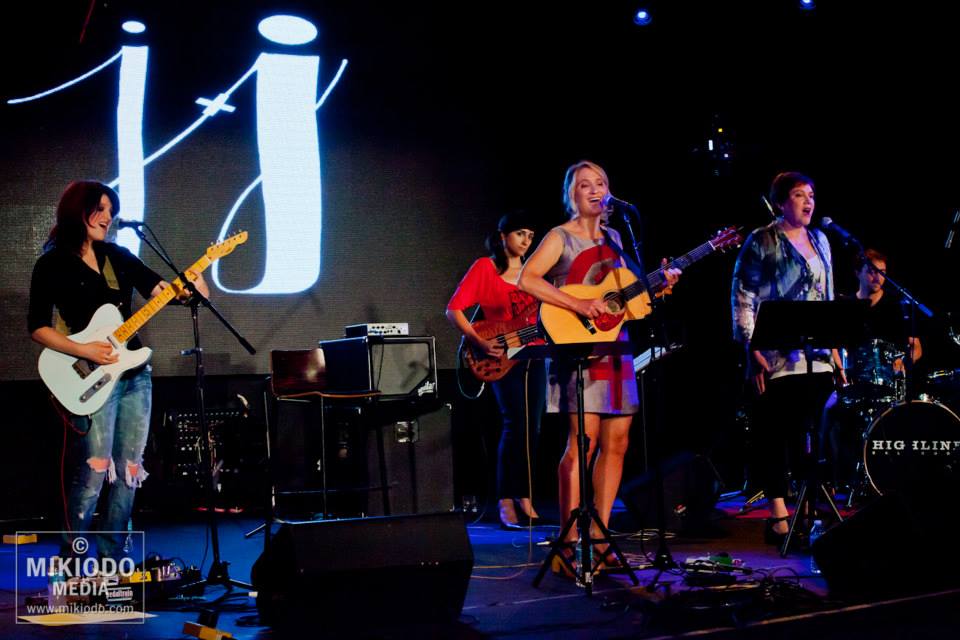 With Jill Sobule and Julia Sweeney at City Winery, 2013