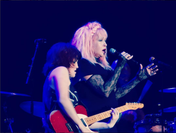 With Cyndi Lauper at Mizner Park Amphitheater, 2016