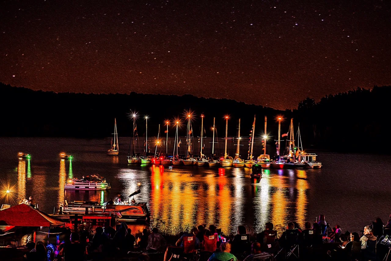 Sunset &amp; Fireworks Glow SUP!