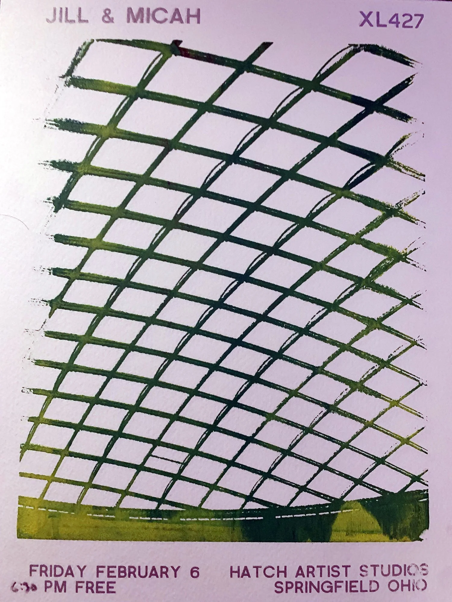 Jill & Micah, XL427 Silkscreen Show Poster