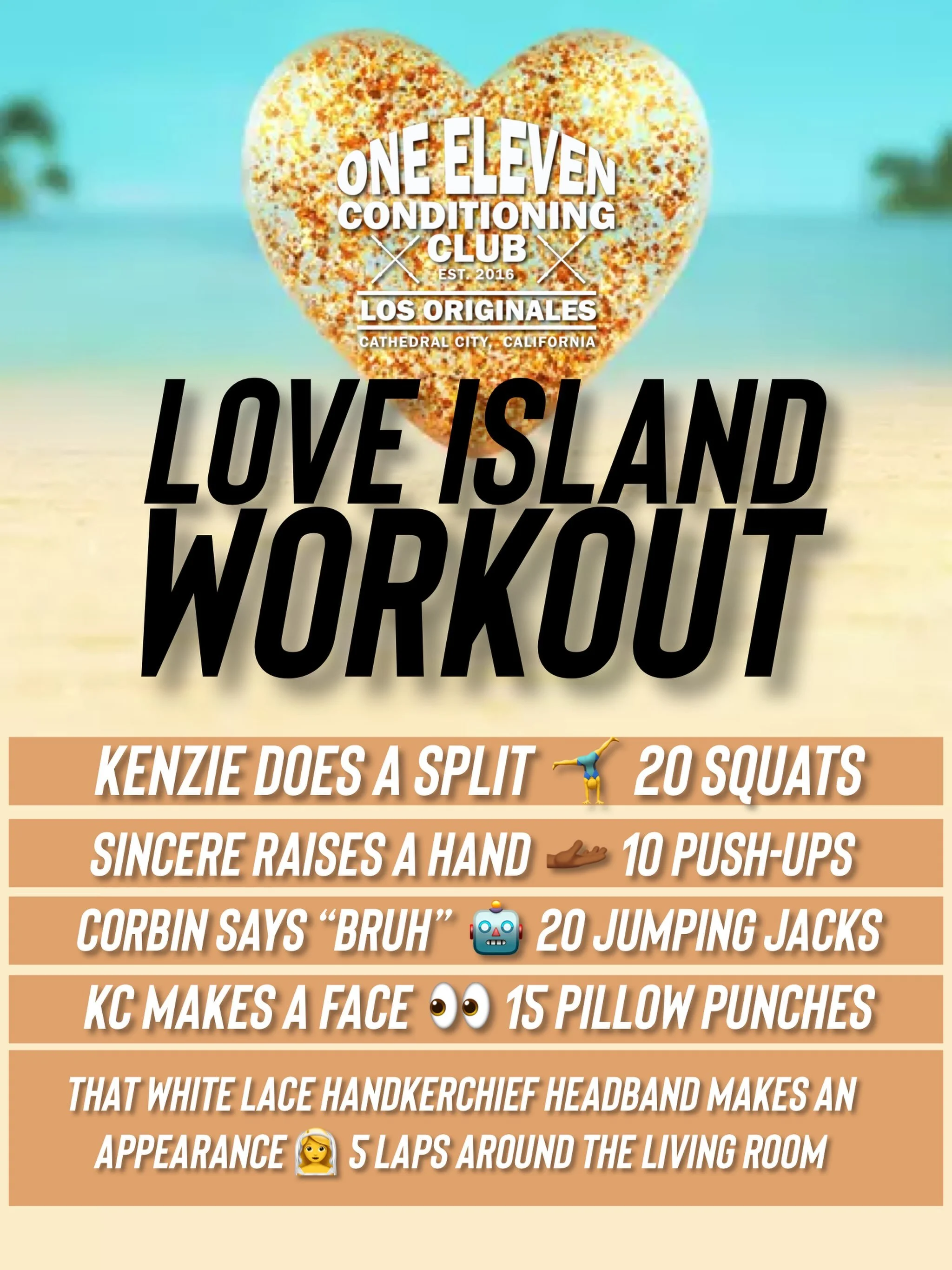 Don&rsquo;t let MOVIE NIGHT make you miss out on your workouts.

TAG, SHARE, SEND to a friend before tonight&rsquo;s episode 🏝️😅

@loveisland #loveisland #workout #fitness #