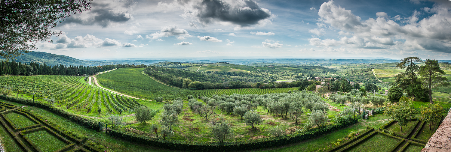 Panorama from the ramparts of Castello Brolio