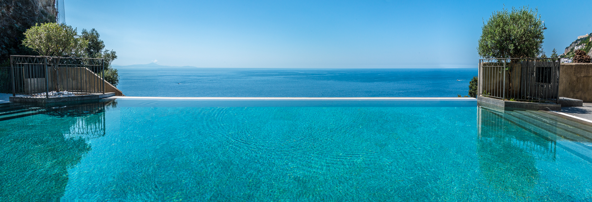 The infinity pool, with an infinite view of the Med
