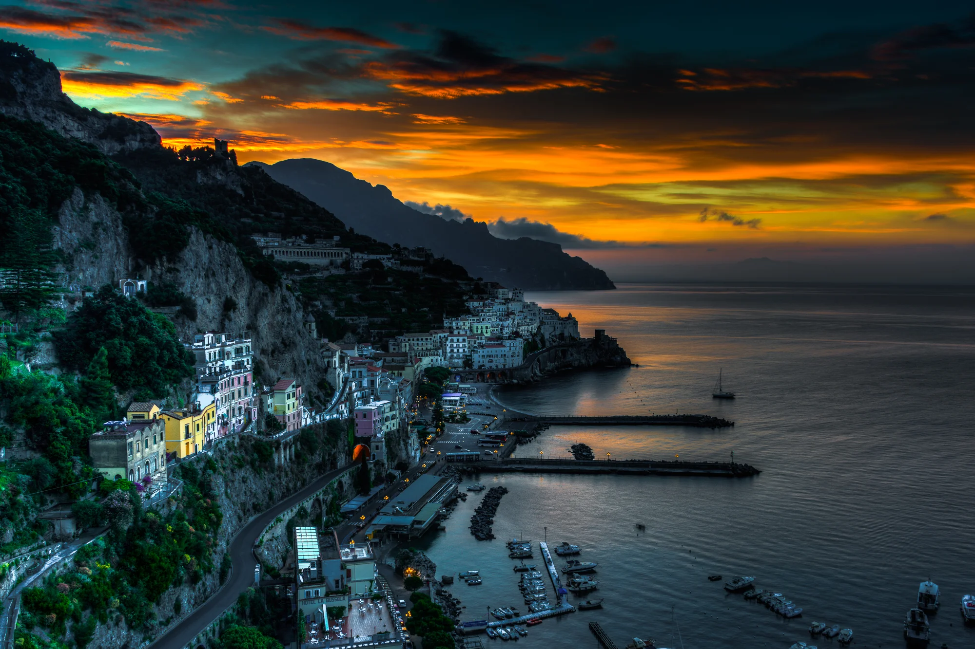 Sunrise comes to the Amalfi Coast