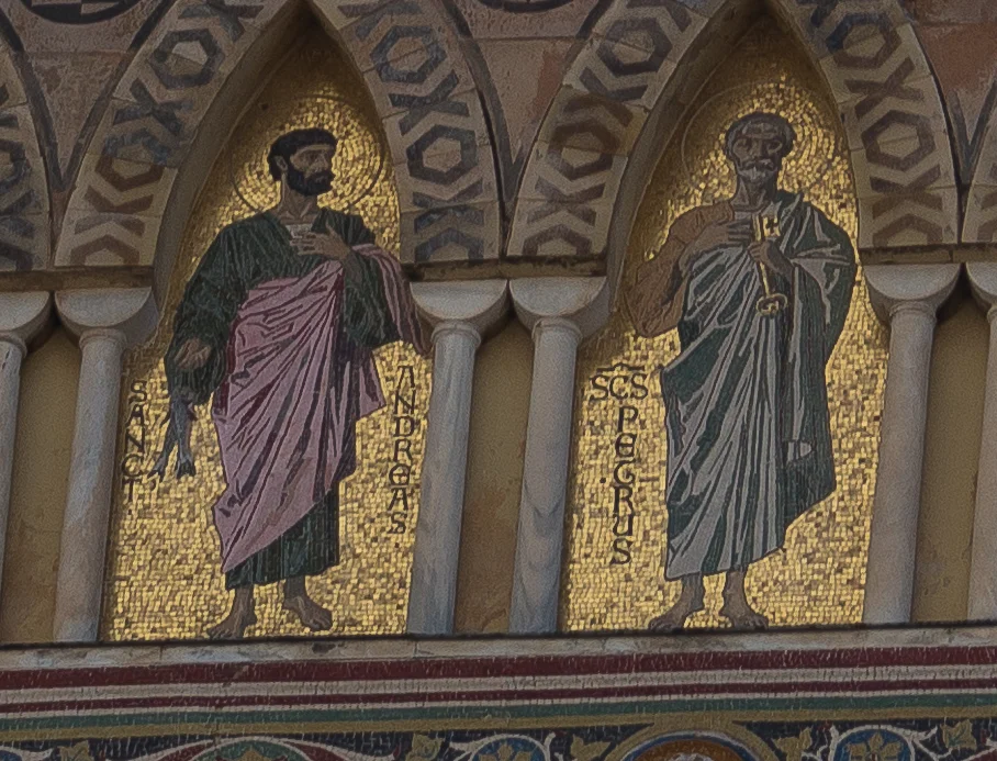 Detail of Saint Andrew and brother, Saint Peter