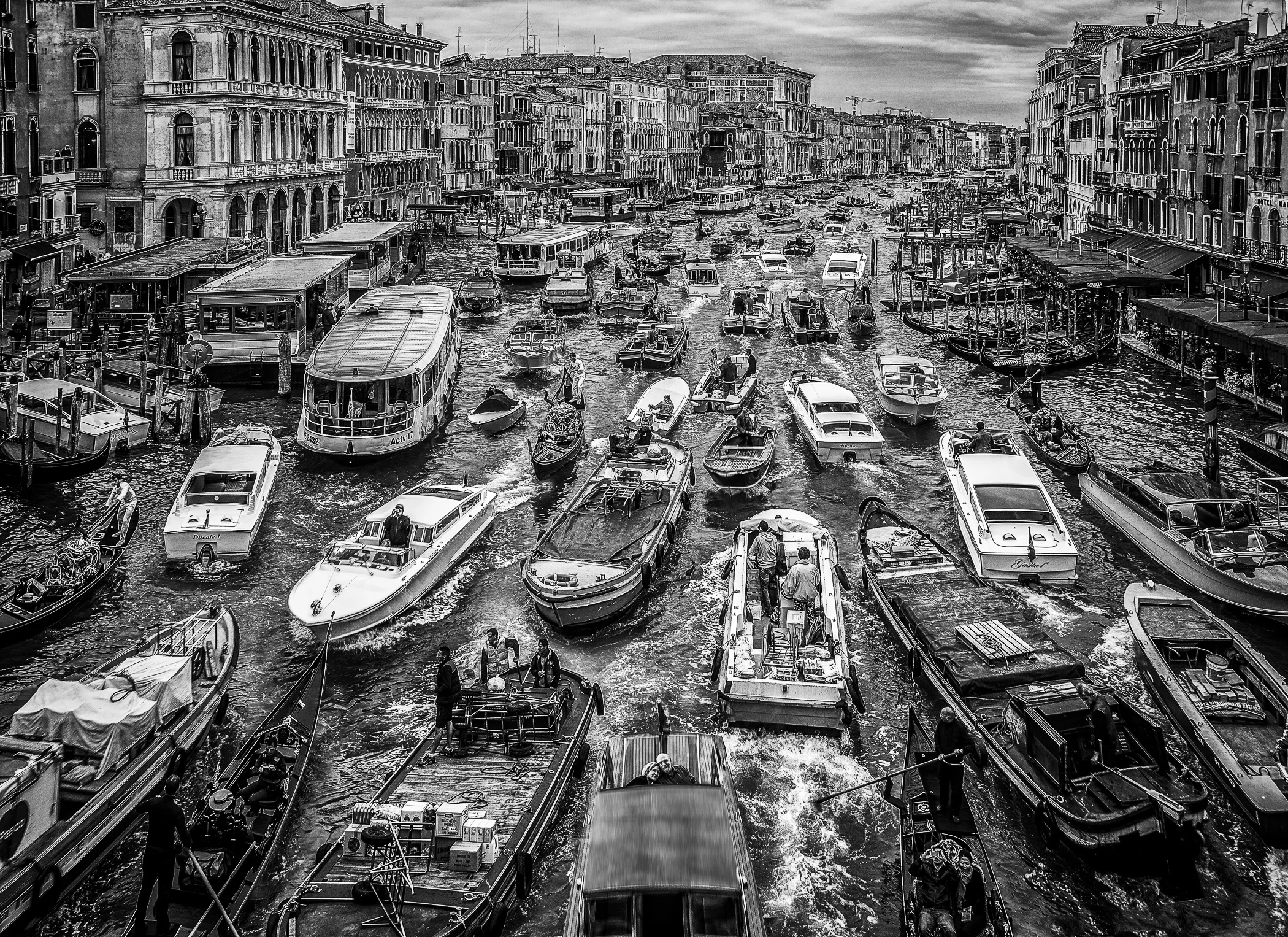 ' Busy Day on the Grand Canal ', Venice, Italy, 2012