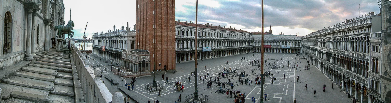 Panorama of Piazza San Marco taken from the balcony of Basilica San Marco