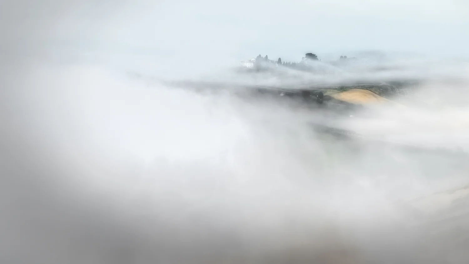 Just a hint of a Tuscan villa shrouded in fog