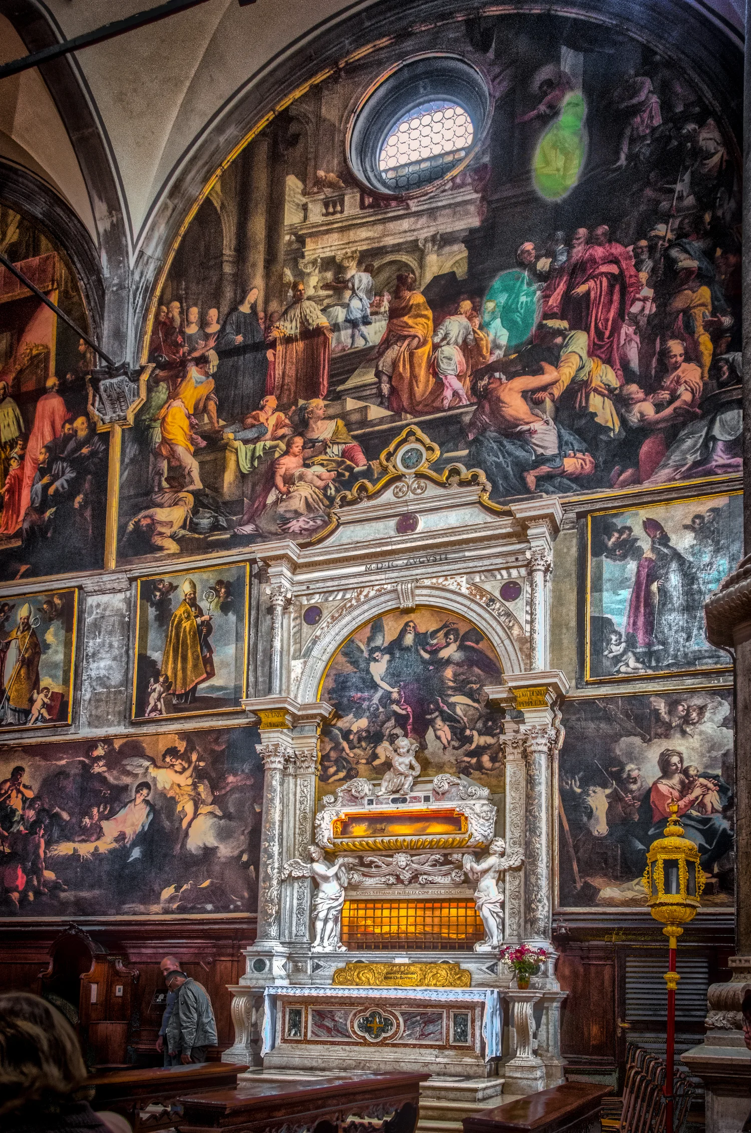 A side altar with the bodies of St Zachariah and St Athanasius