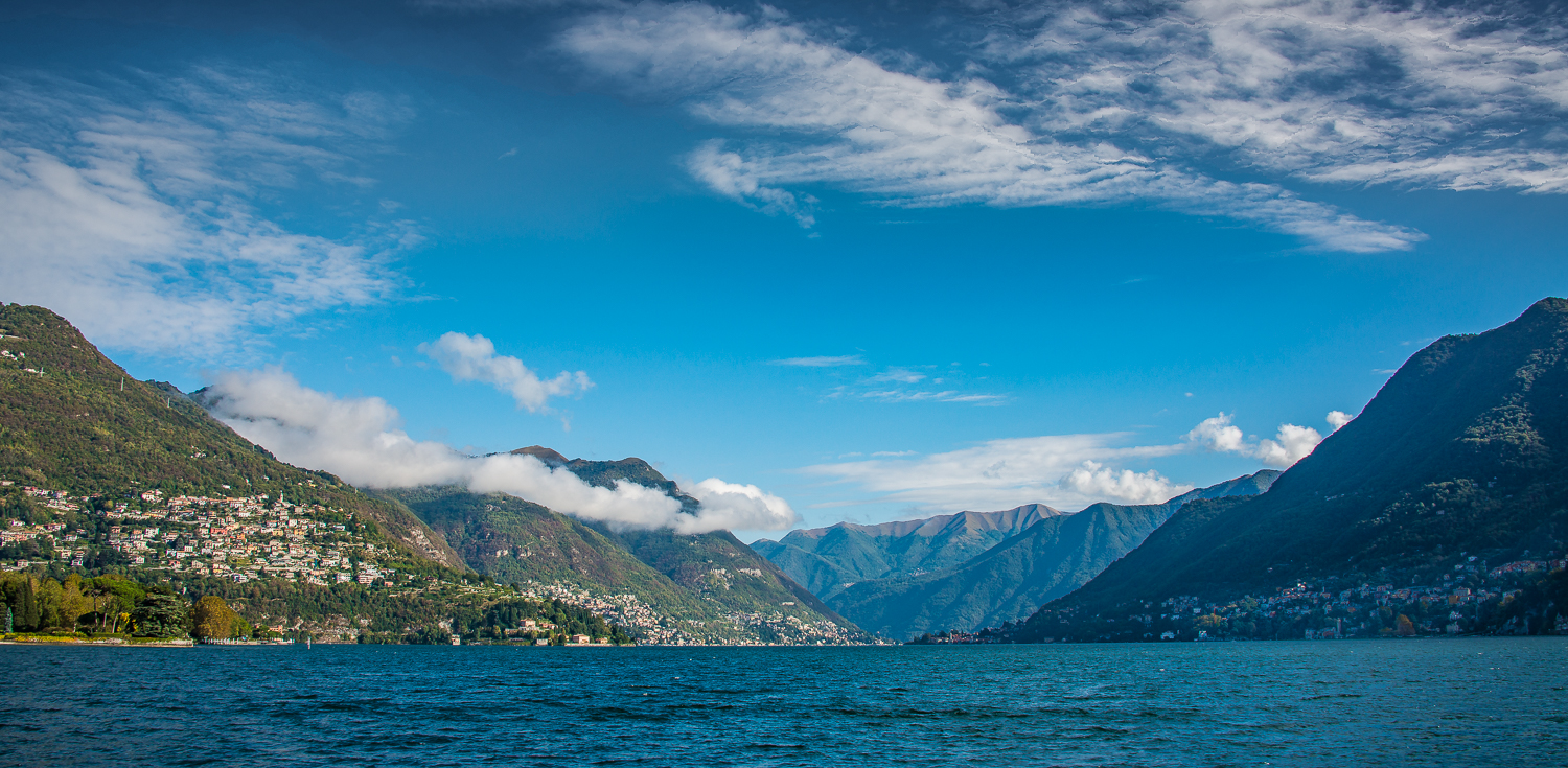 The lake opens up before you as our Lake Como journey begins