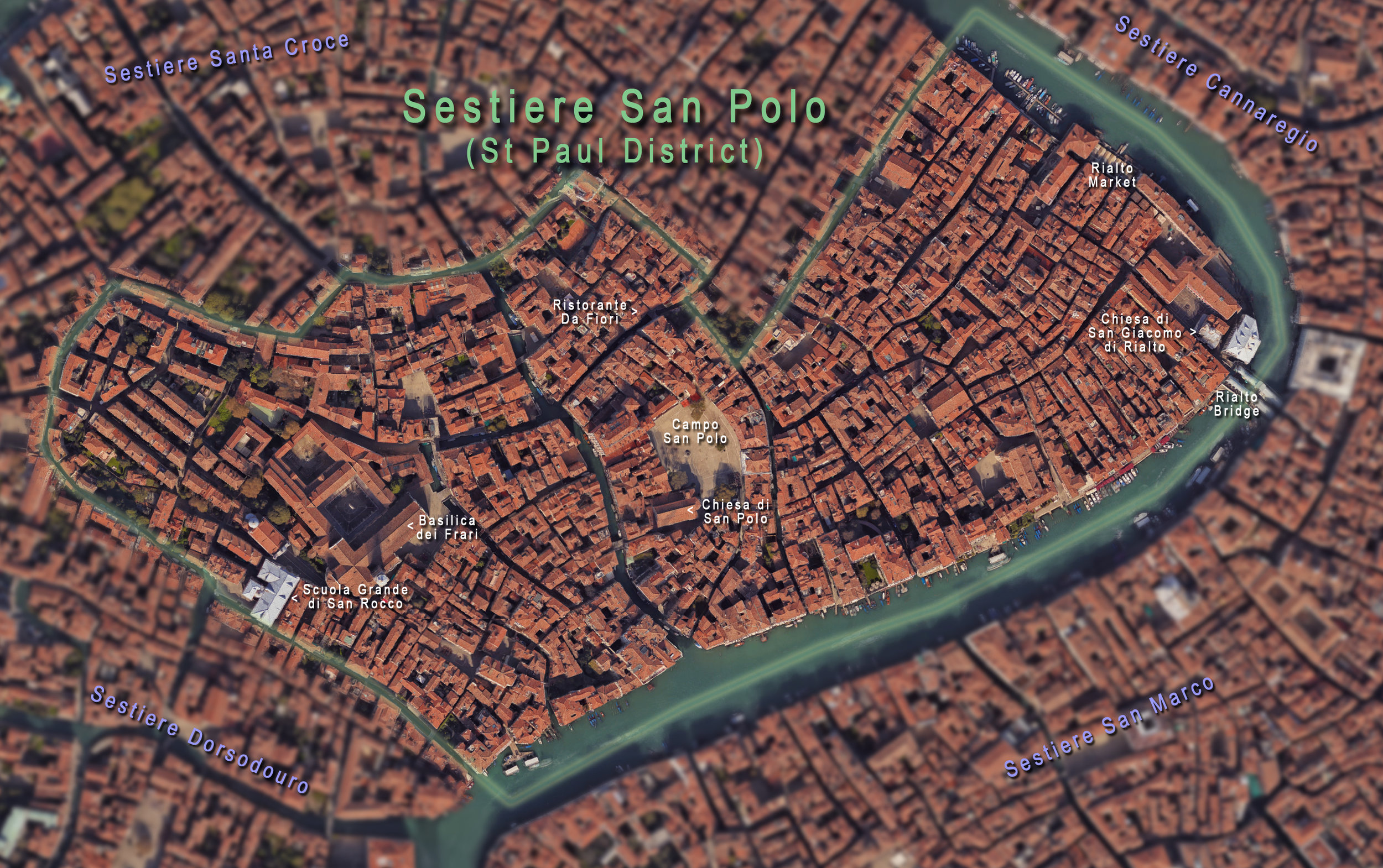 Map of the San Polo sestiere of Venice