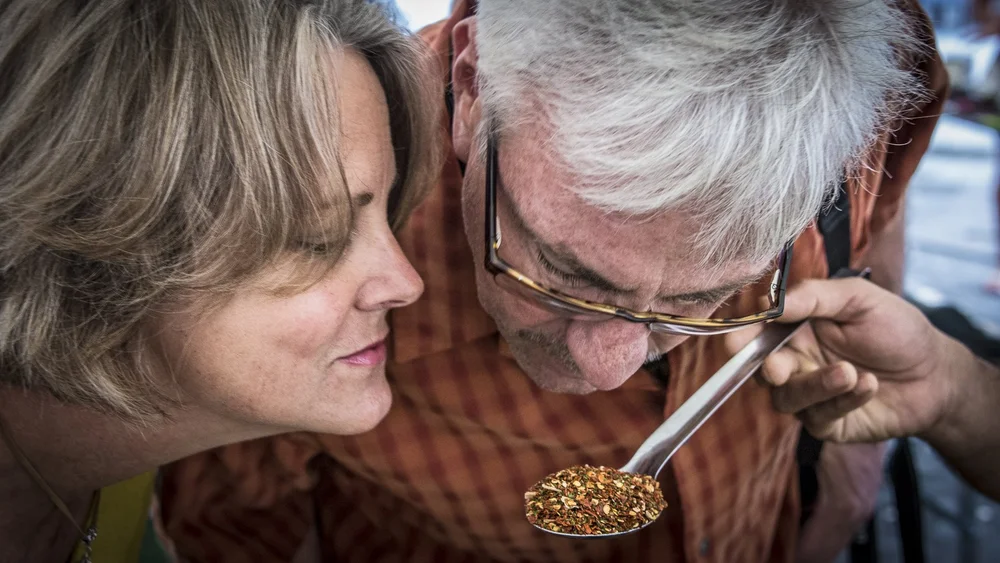 Debbie and Scott Bent to Sniff