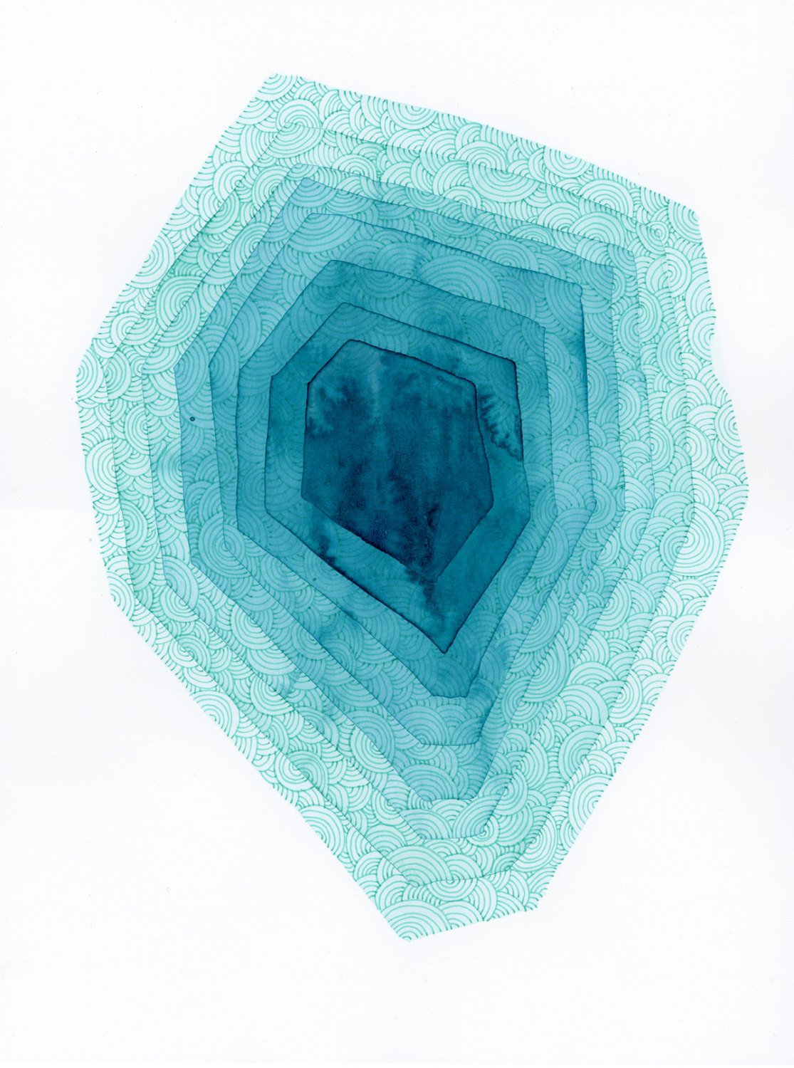 Turquoise Watercolor Art by KlikaBoutique