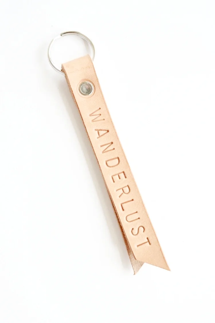 WANDERLUST Leather Key Fob