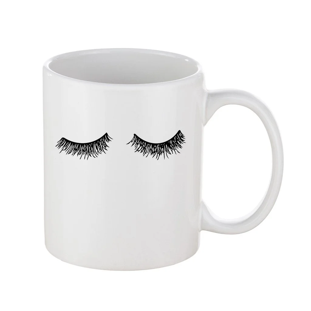 White ceramic cup for coffee.