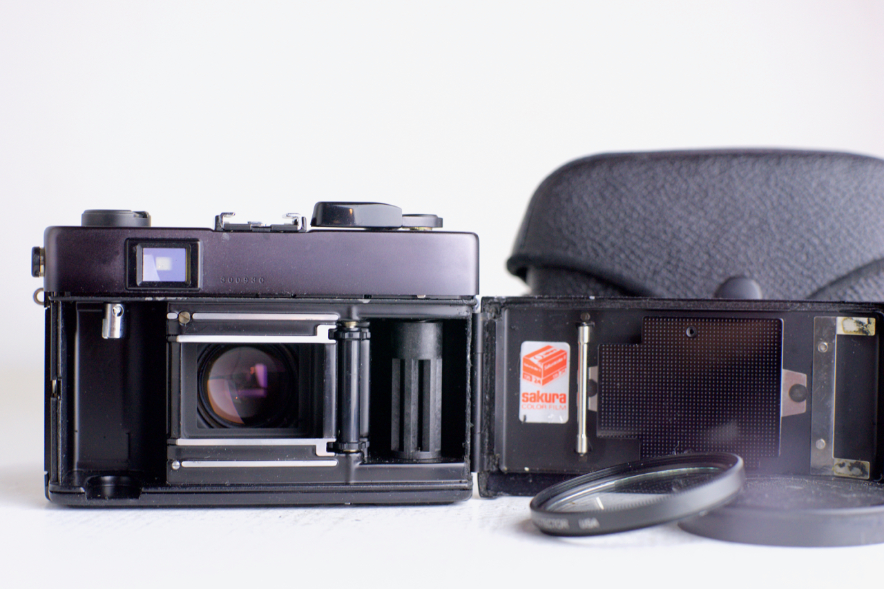 Konica Auto S3 35mm Film Rangefinder Camera with Case, UV Filter 