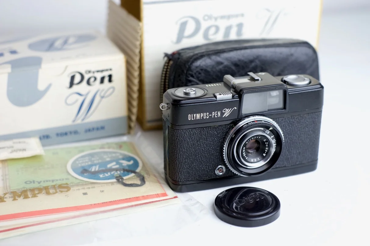 Olympus Pen W (Wide) Half Frame 35mm Film Camera with Original 