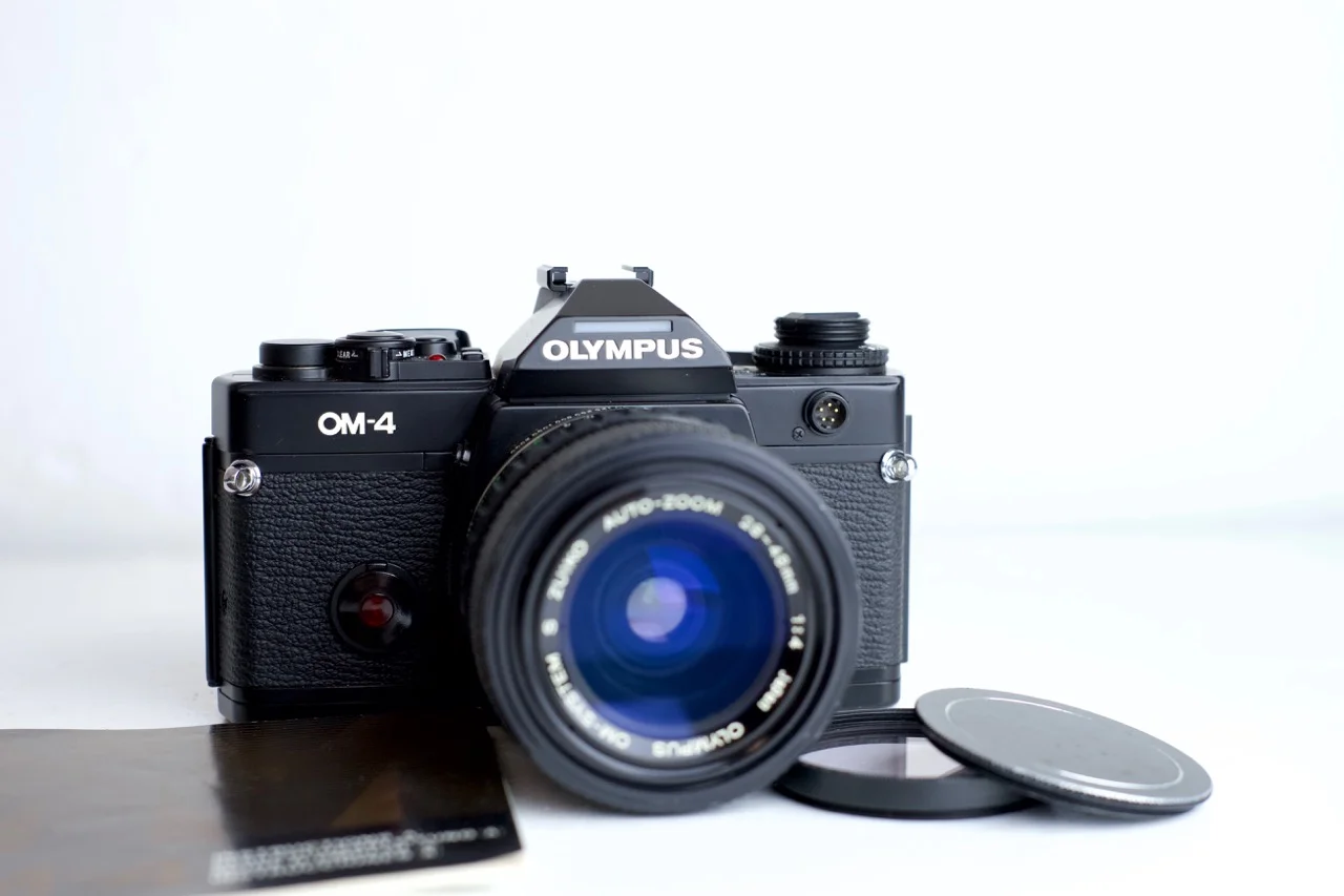 Olympus OM-2n 35mm Film SLR Camera with Olympus Zuiko 50mm F 1.8 Fast Prime Len, New Batteries