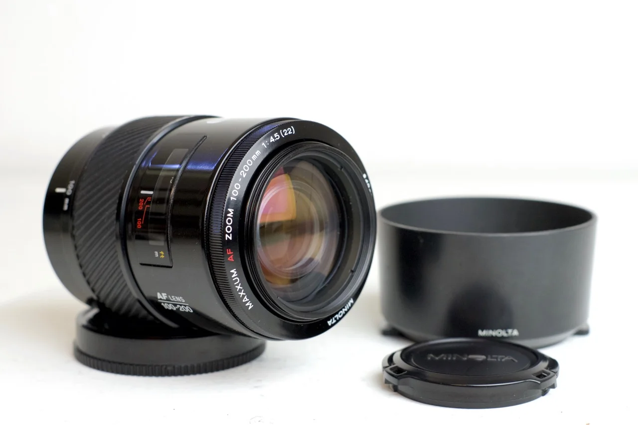 Minolta AF Zoom 100-200mm F/4.5 Zoom Lens For Minolta and Sony A Mount Cameras