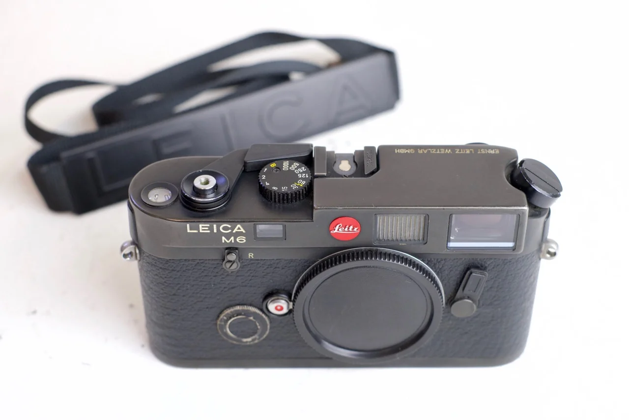 Leica M6 Classic 35mm Film Rangefinder Camera with Leica Strap and Body Cap