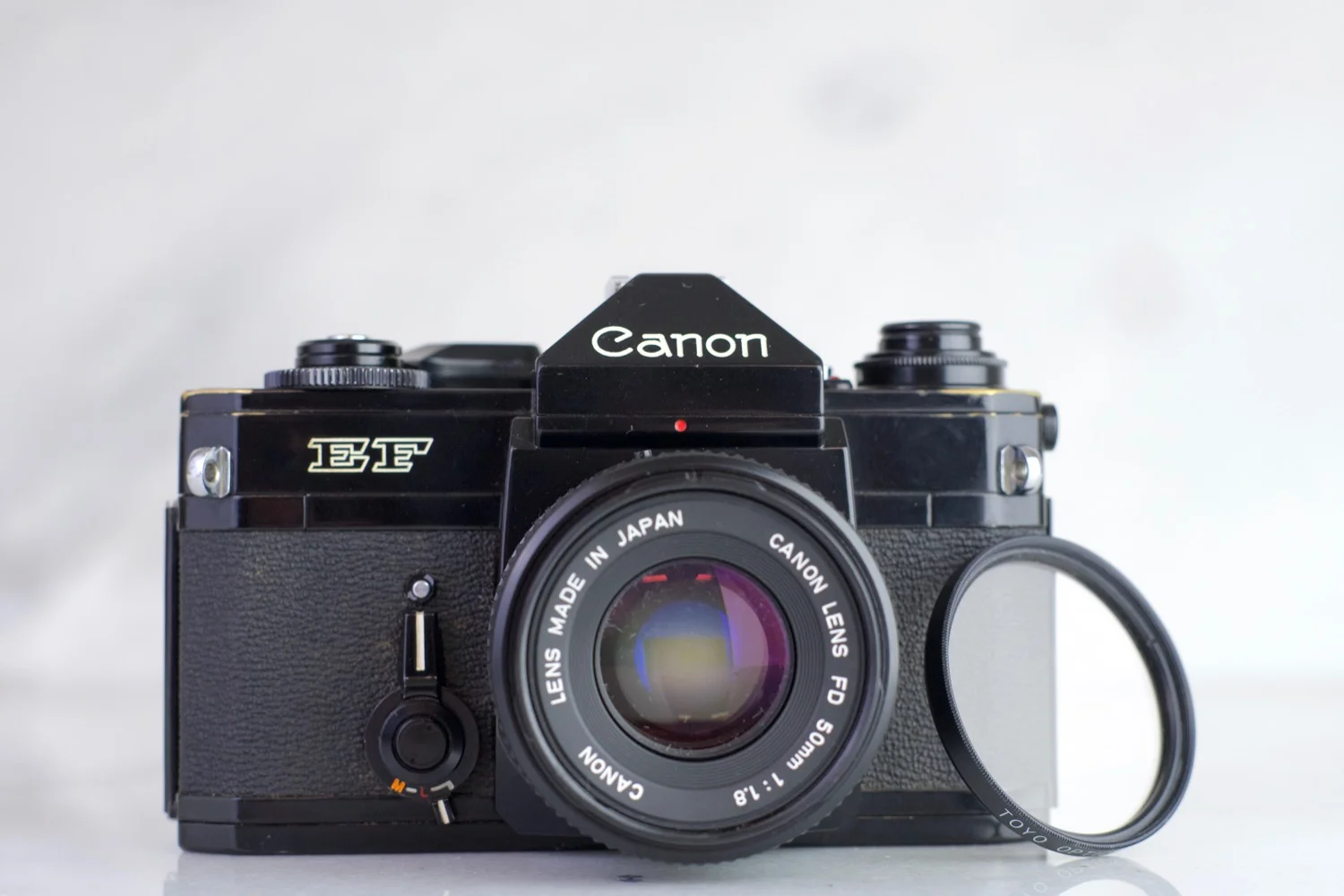 Canon EF 35mm Film Camera with Canon FD 50mm F/1.8 Fast Prime Lens