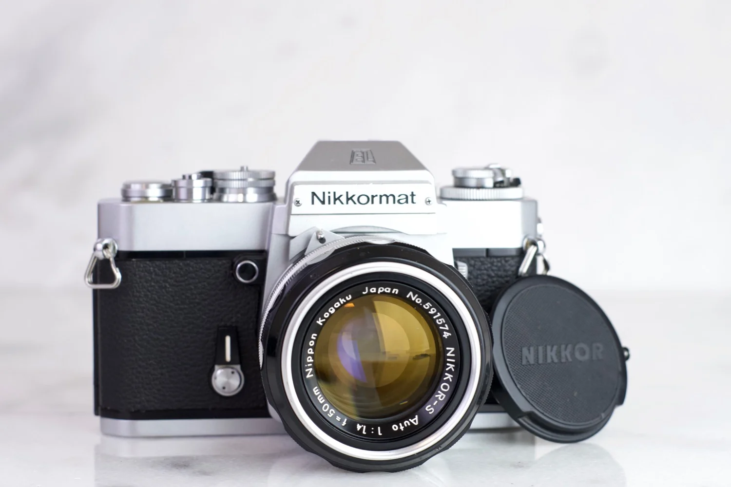 Nikon Nikomat EL with Nikkor 50mm F/1.4 Fast Prime Lens with Lens Cap - Fully Functional