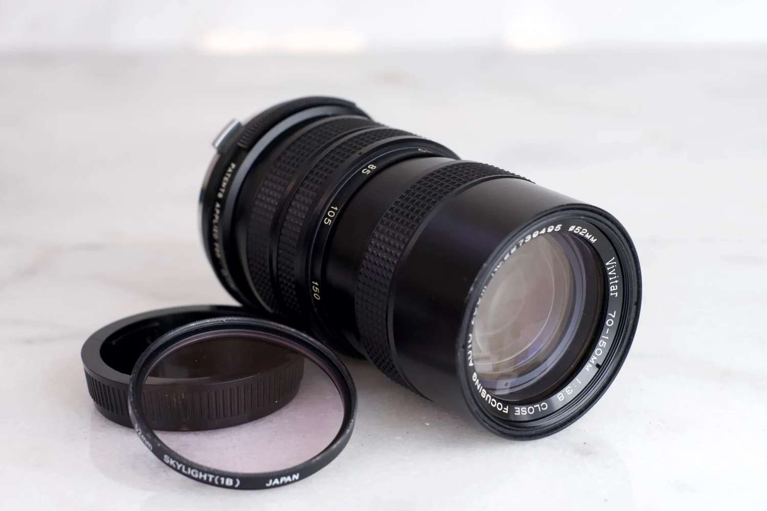 Olympus OM Mount Vivitar 70-150mm f/3.8 Zoom Lens for Olympus Cameras with Rear Cap and UV Lens