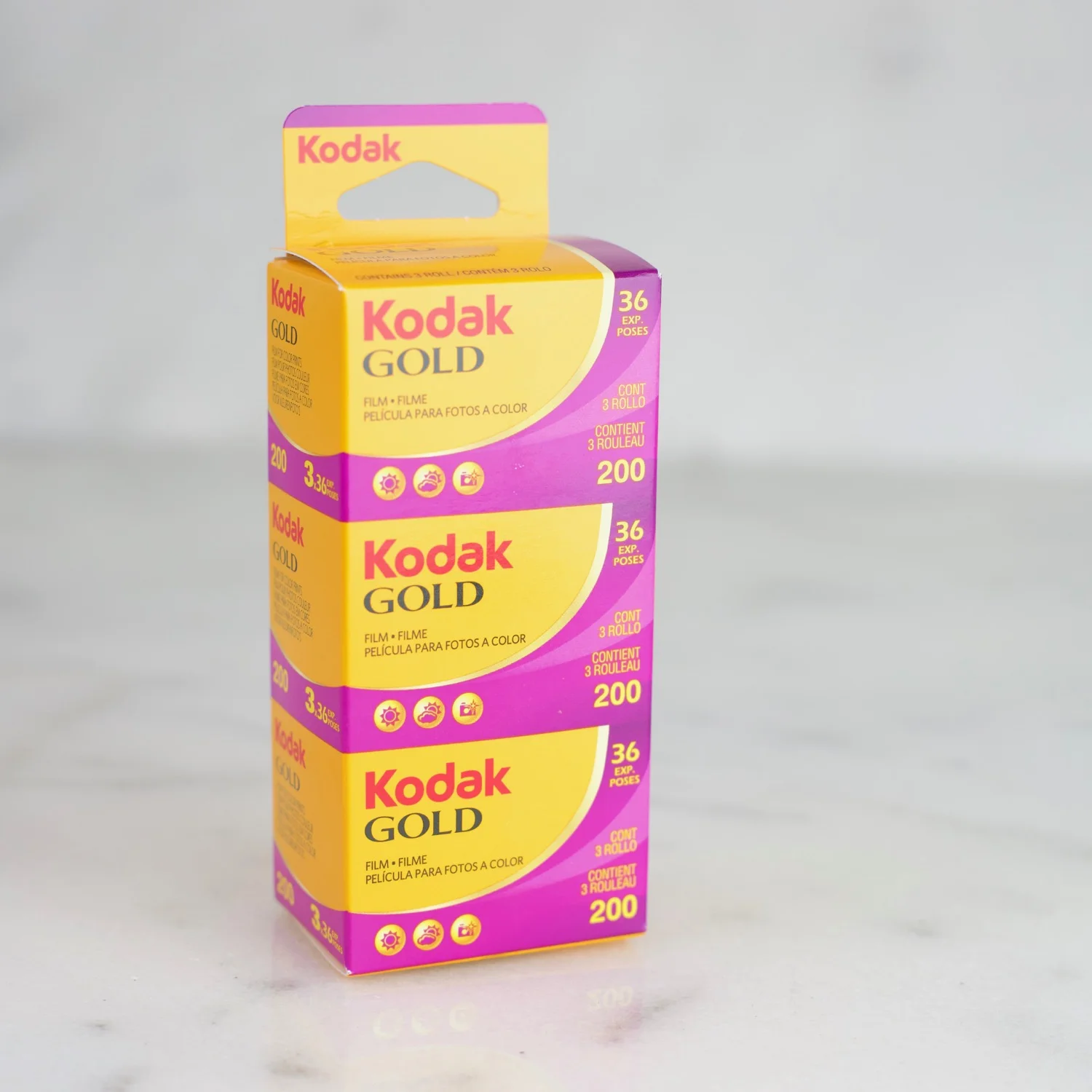 Kodak Gold 200 (3 Pack of 36 Exposure Rolls) Color Negative Film