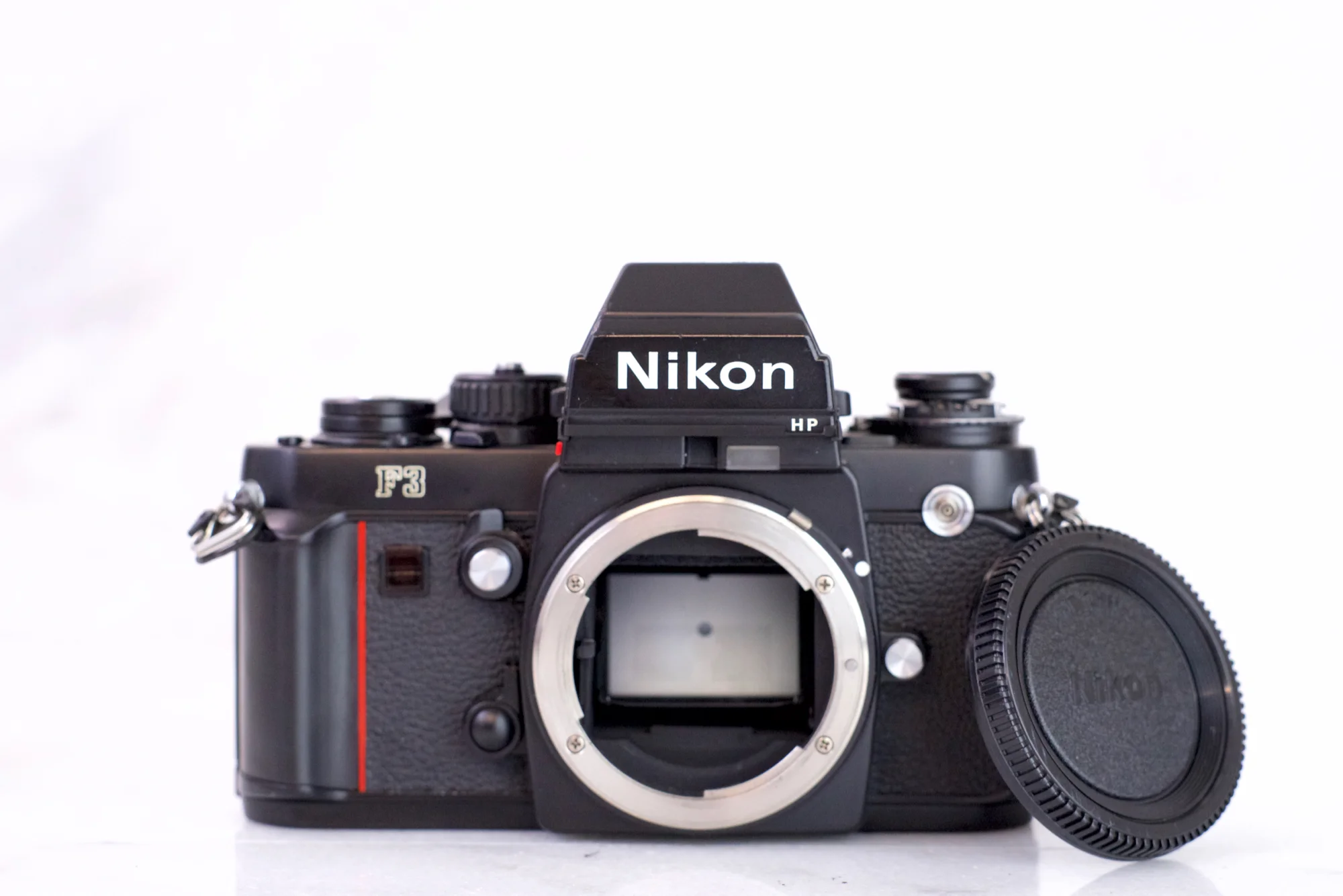 Nikon F3 HP Professional 35mm Film SLR Camera with Body Cap, New Batteries