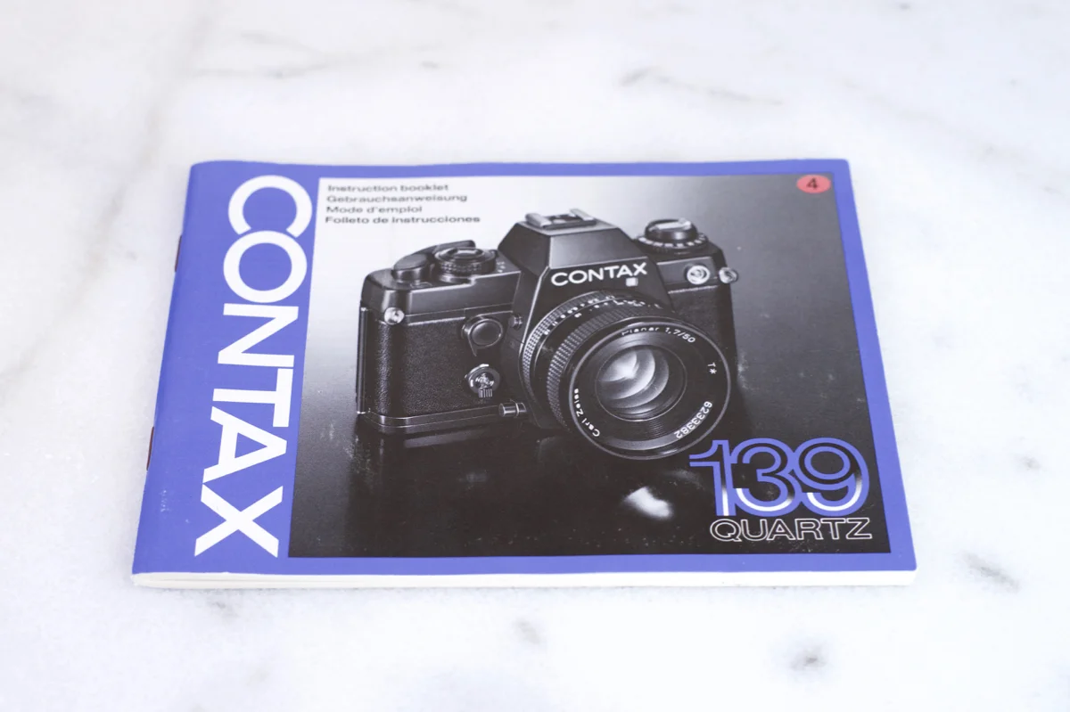 Contax 139 Quartz Original Users Manual