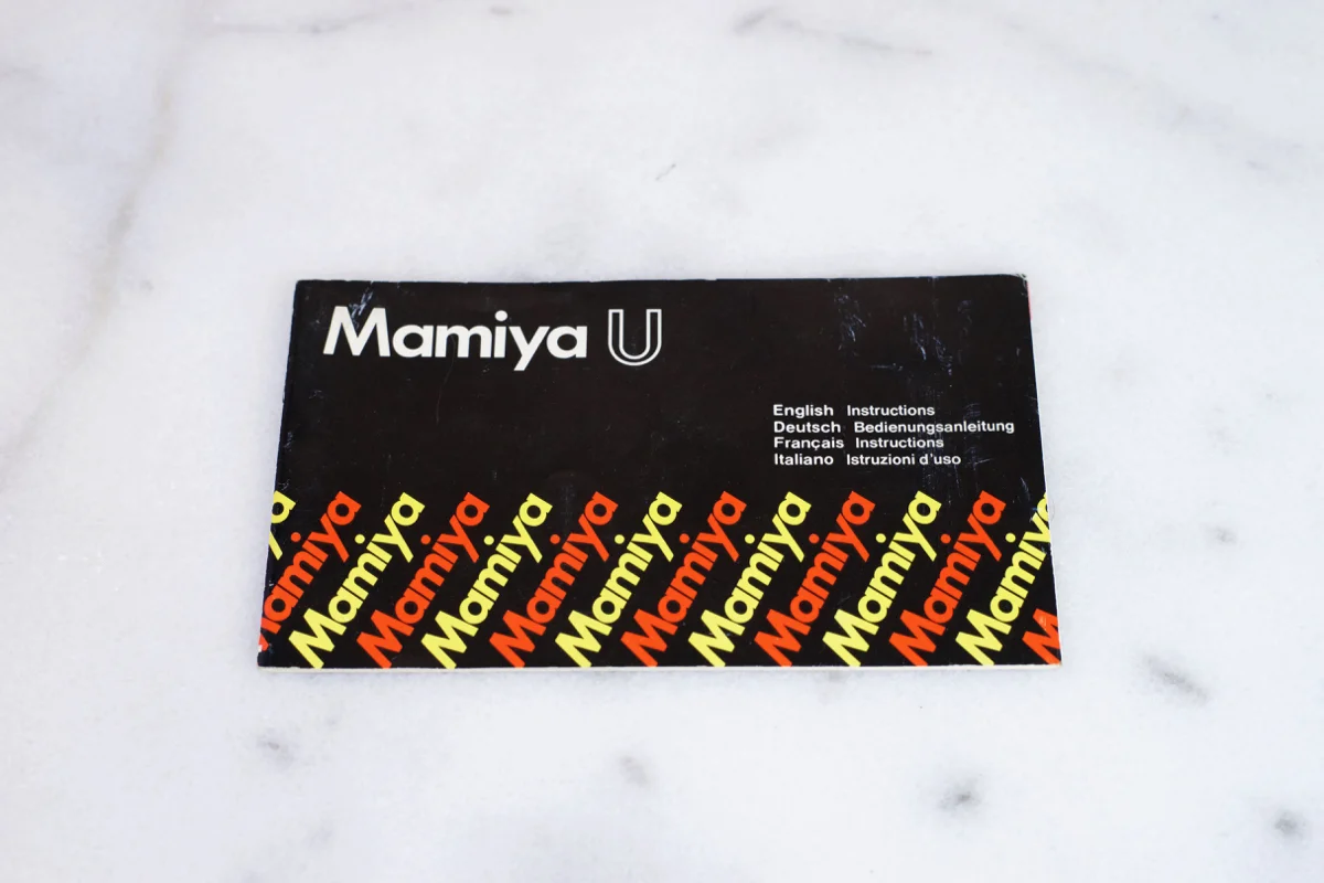 Mamiya U Original Users Manual