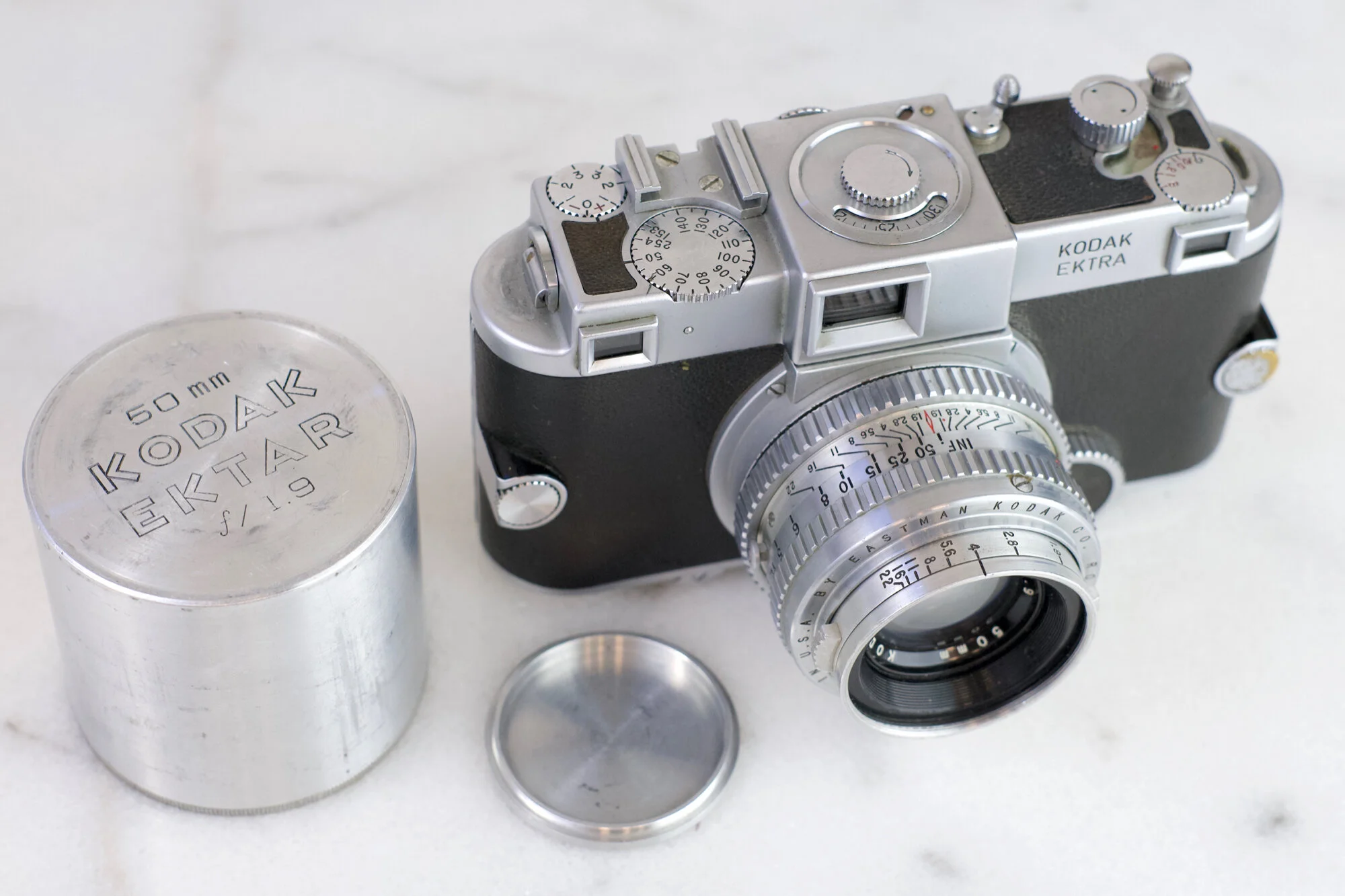 Kodak Ektra 35mm Film Rangefinder Camera with Kodak Ektar 50mm F