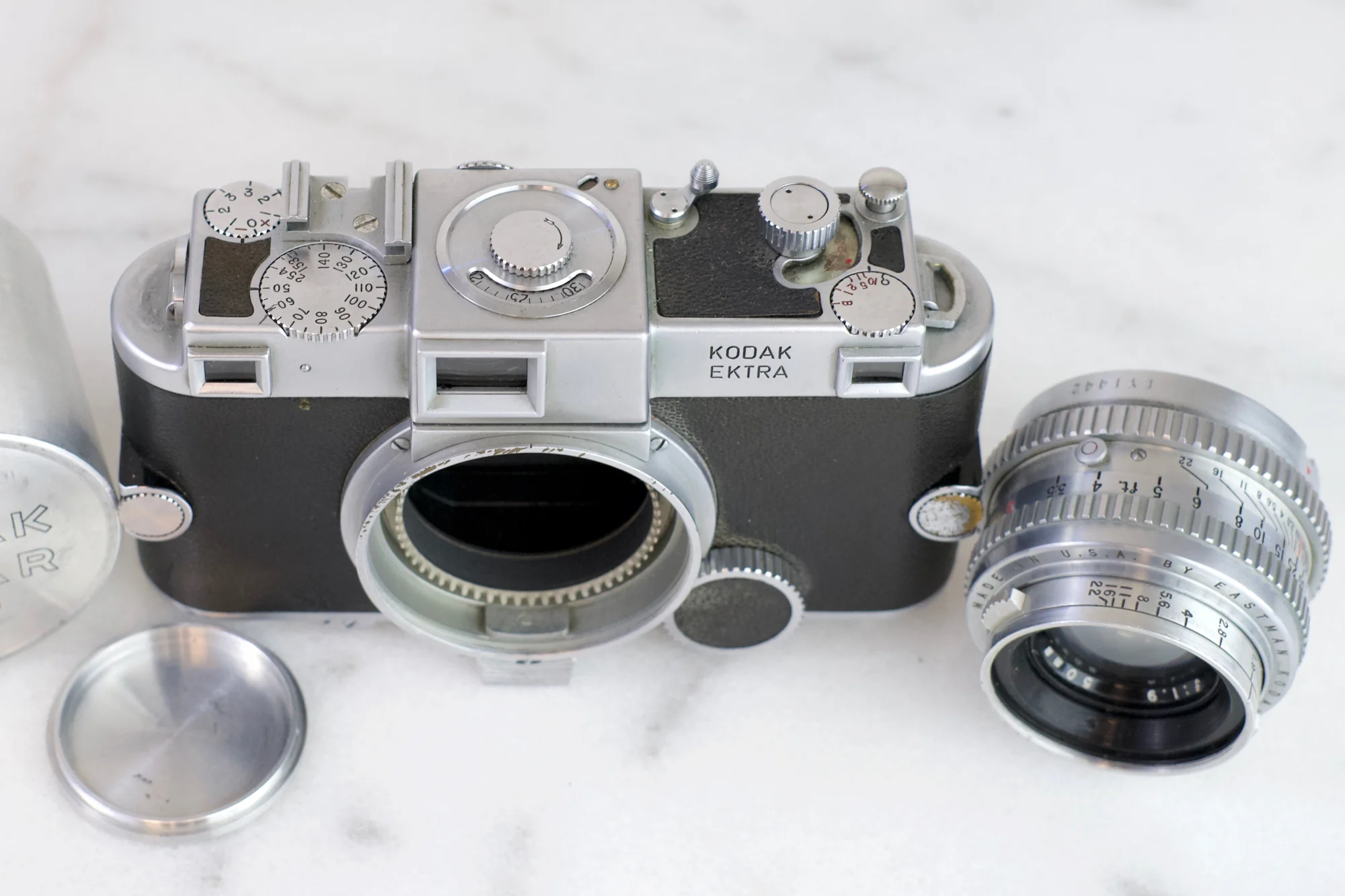 Kodak Ektra 35mm Film Rangefinder Camera with Kodak Ektar 50mm F