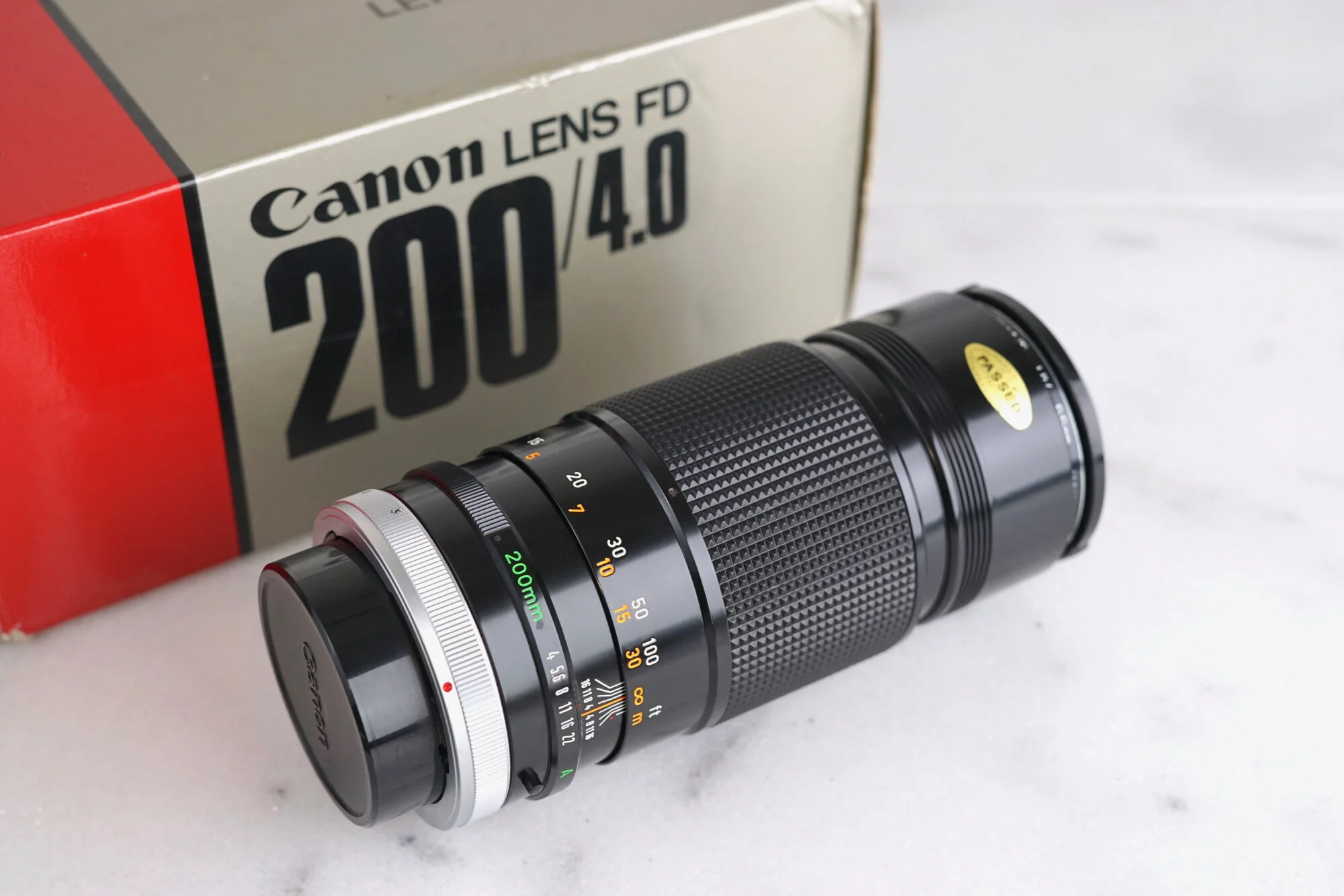 Canon FD 200mm F/4 Lens with Caps, Box, and UV Filter- Legacy Lens for all FD Mount Canon Cameras