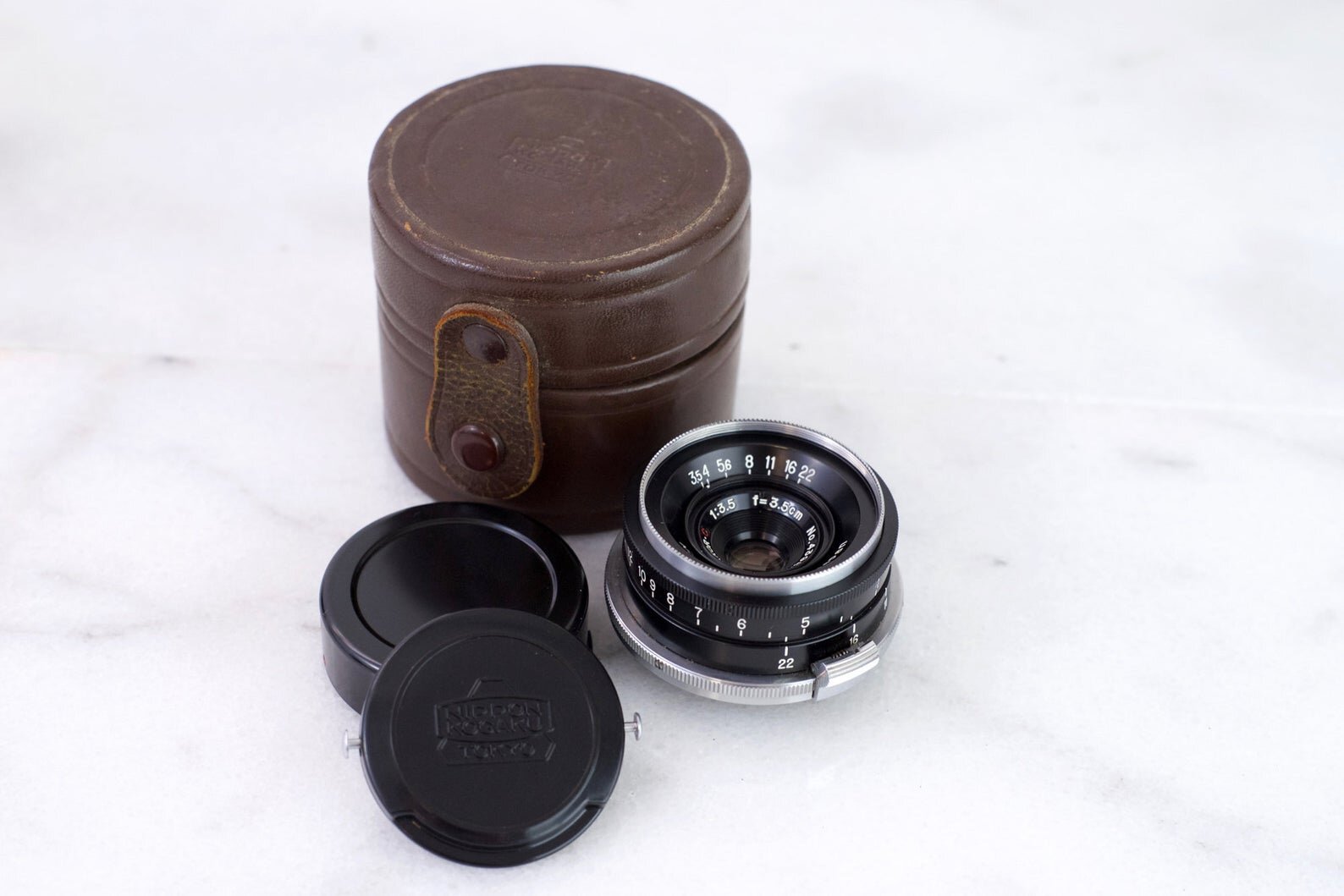 Nikon Nippon Kogaku W Nikkor C 2.8cm f.5 mm Lens for S Mount Nikon  Rangefinders   Near Mint with Original Case and Cap — F Stop Cameras