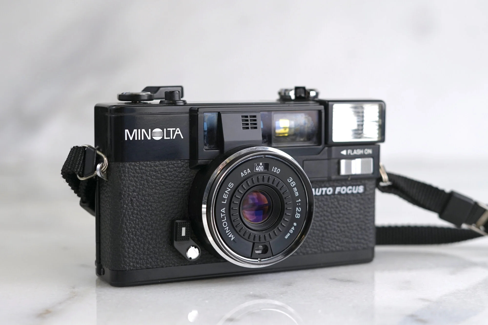 Minolta Hi-Matic AF2 with Strap - 35mm Point and Shoot Film Camera